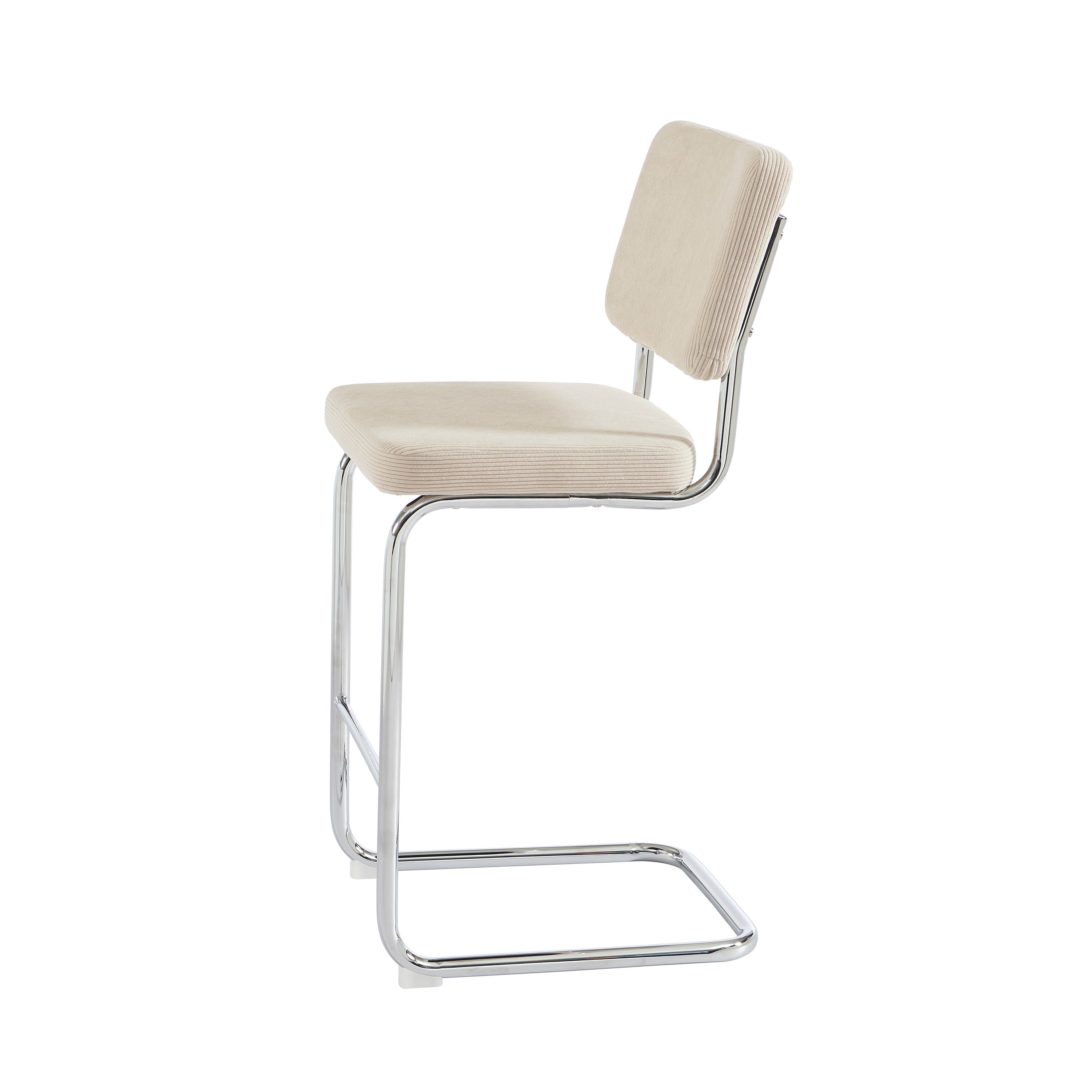 JACK Set of 2 Upholstered Bar Stools – Beige