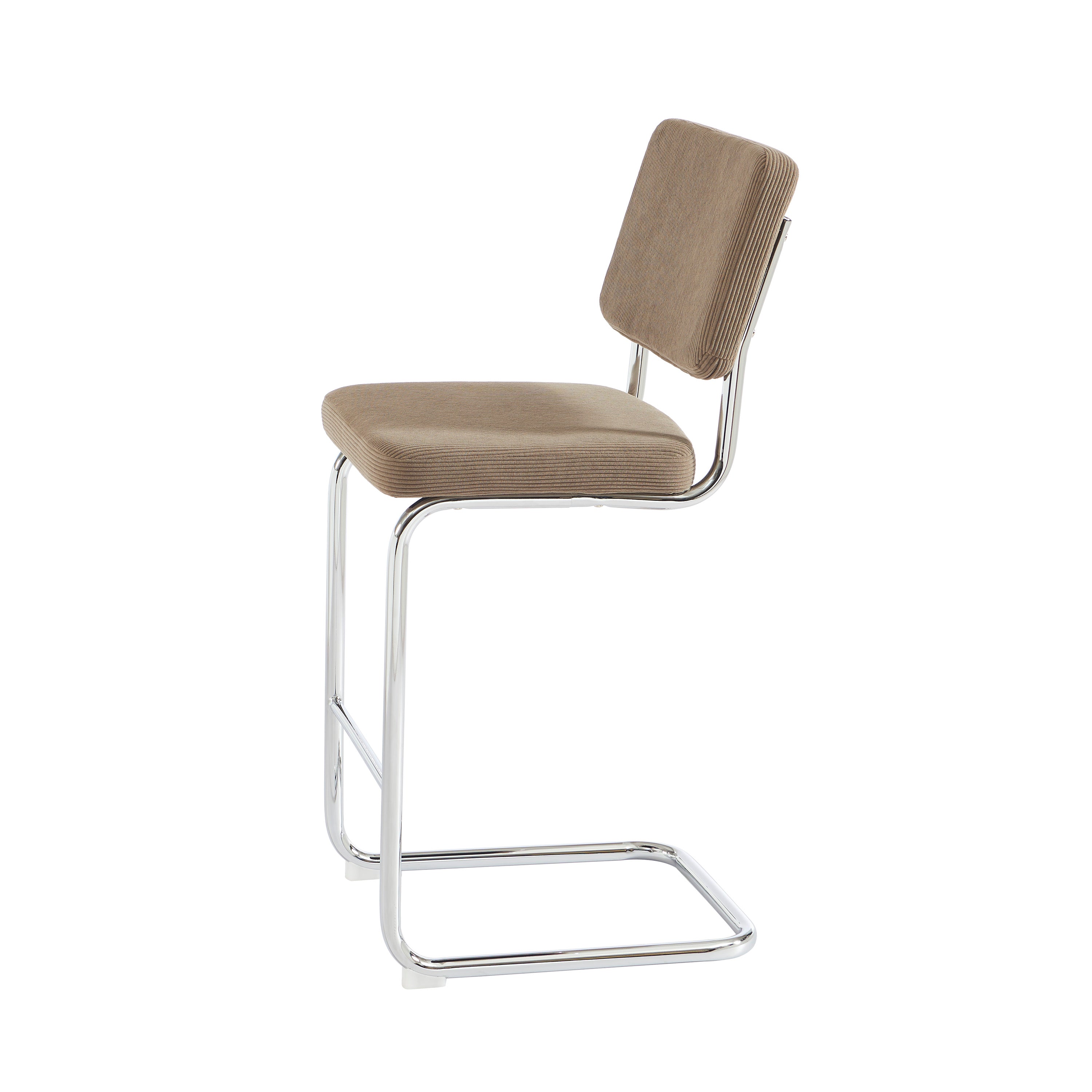 JACK Set of 2 Upholstered Bar Stools – Greige