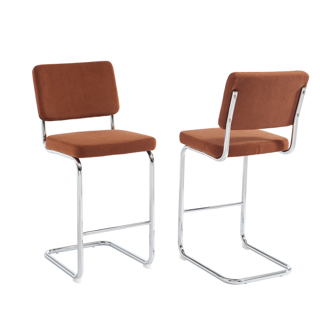 JACK Set of 2 Upholstered Bar Stools