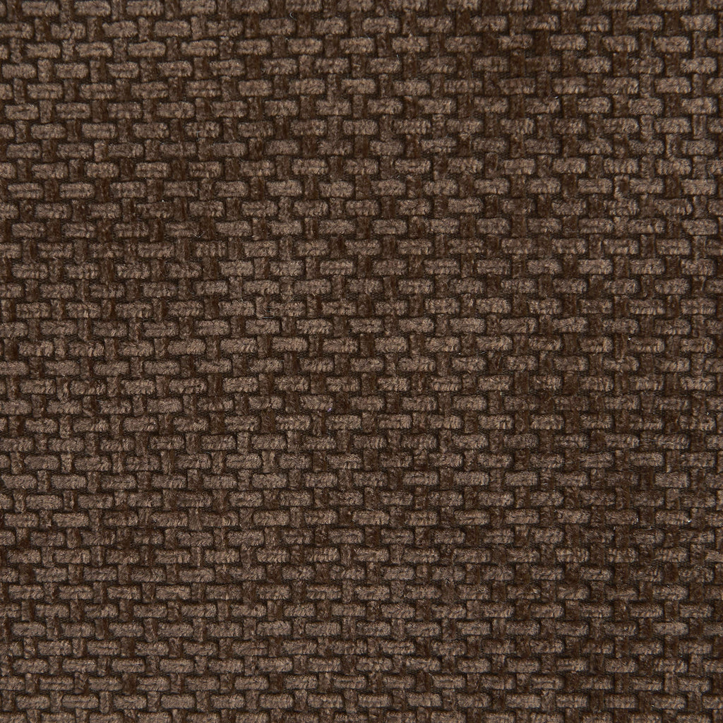 JANIS Modular Chenille Armchair with Compact Delivery – Brown