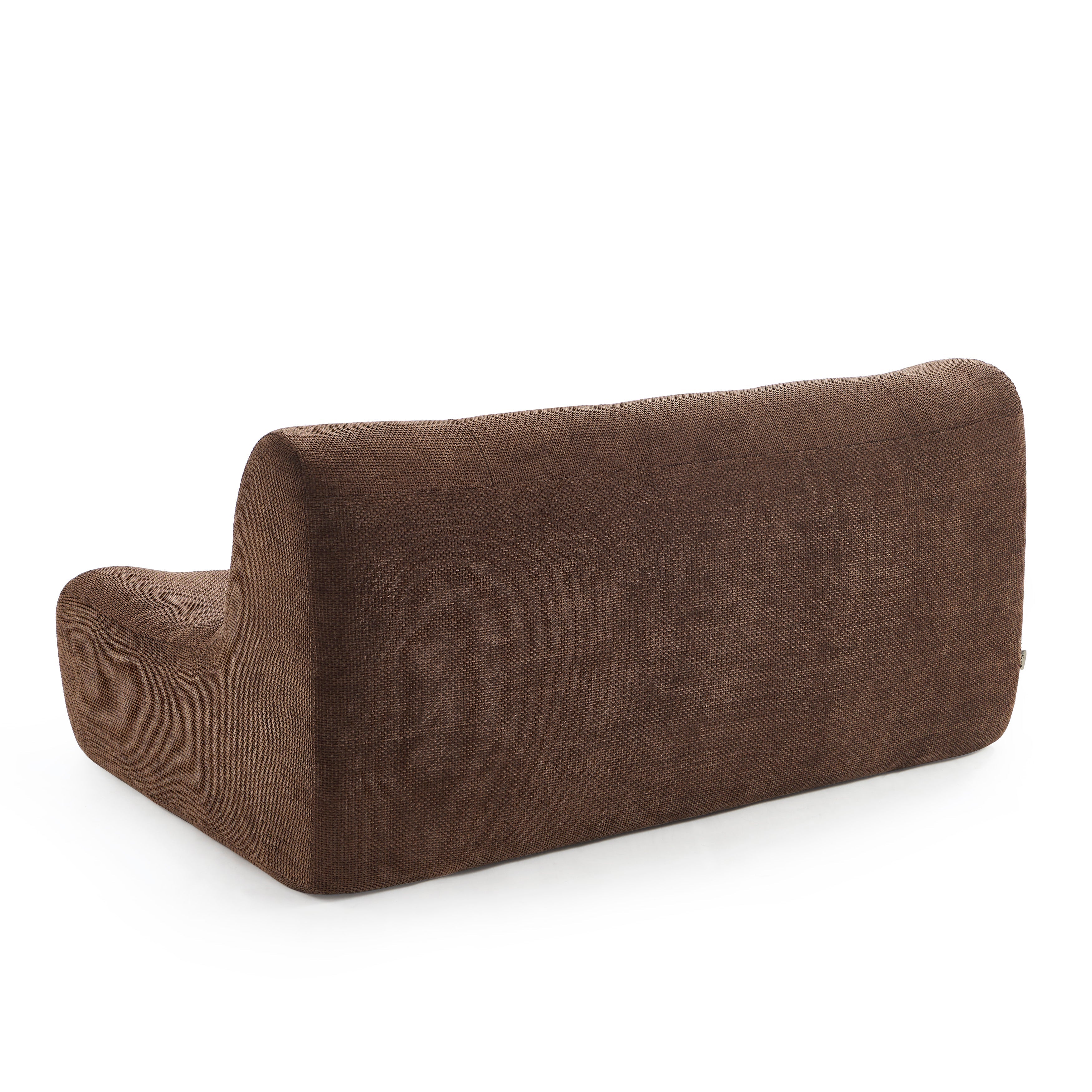 JANIS Modular Chenille 2-Seat Sofa Bench with Compact Delivery – Brown