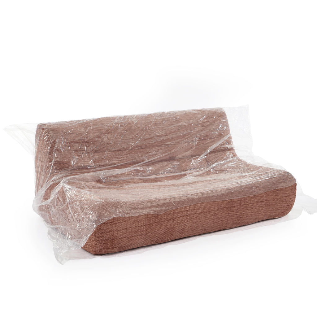 JANIS Modular Chenille 2-Seat Sofa Bench with Compact Delivery – Terracotta