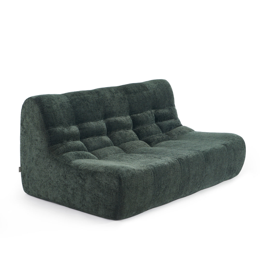 JANIS Modular Chenille 2-Seat Sofa Bench with Compact Delivery – Green