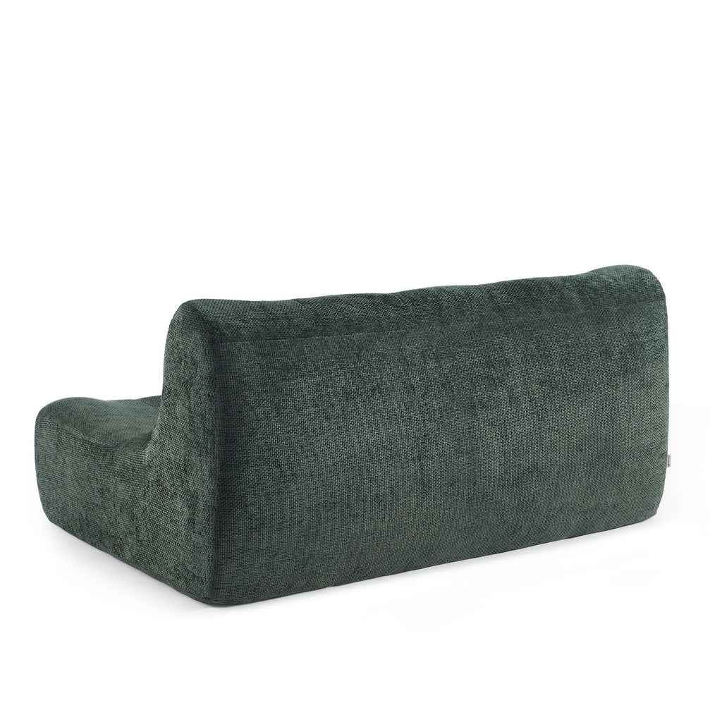 JANIS Modular Chenille 2-Seat Sofa Bench with Compact Delivery – Green
