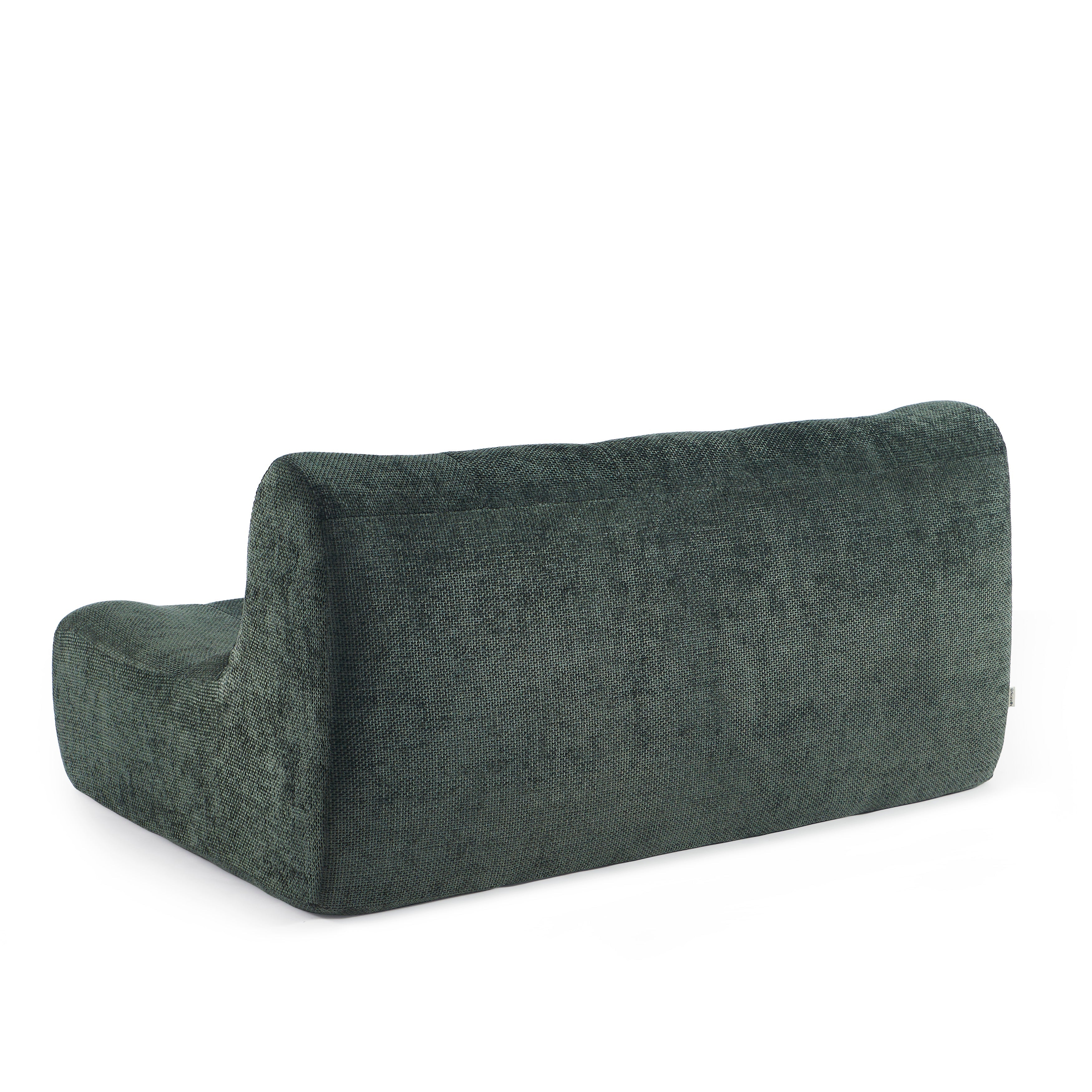 JANIS Modular Chenille 2-Seat Sofa Bench with Compact Delivery – Green