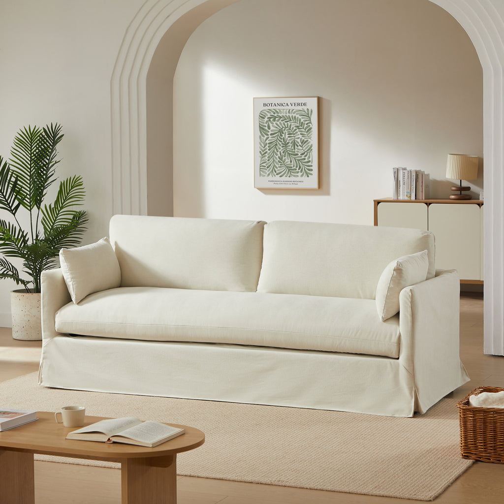 JATOBA Fabric Straight Sofa – Beige