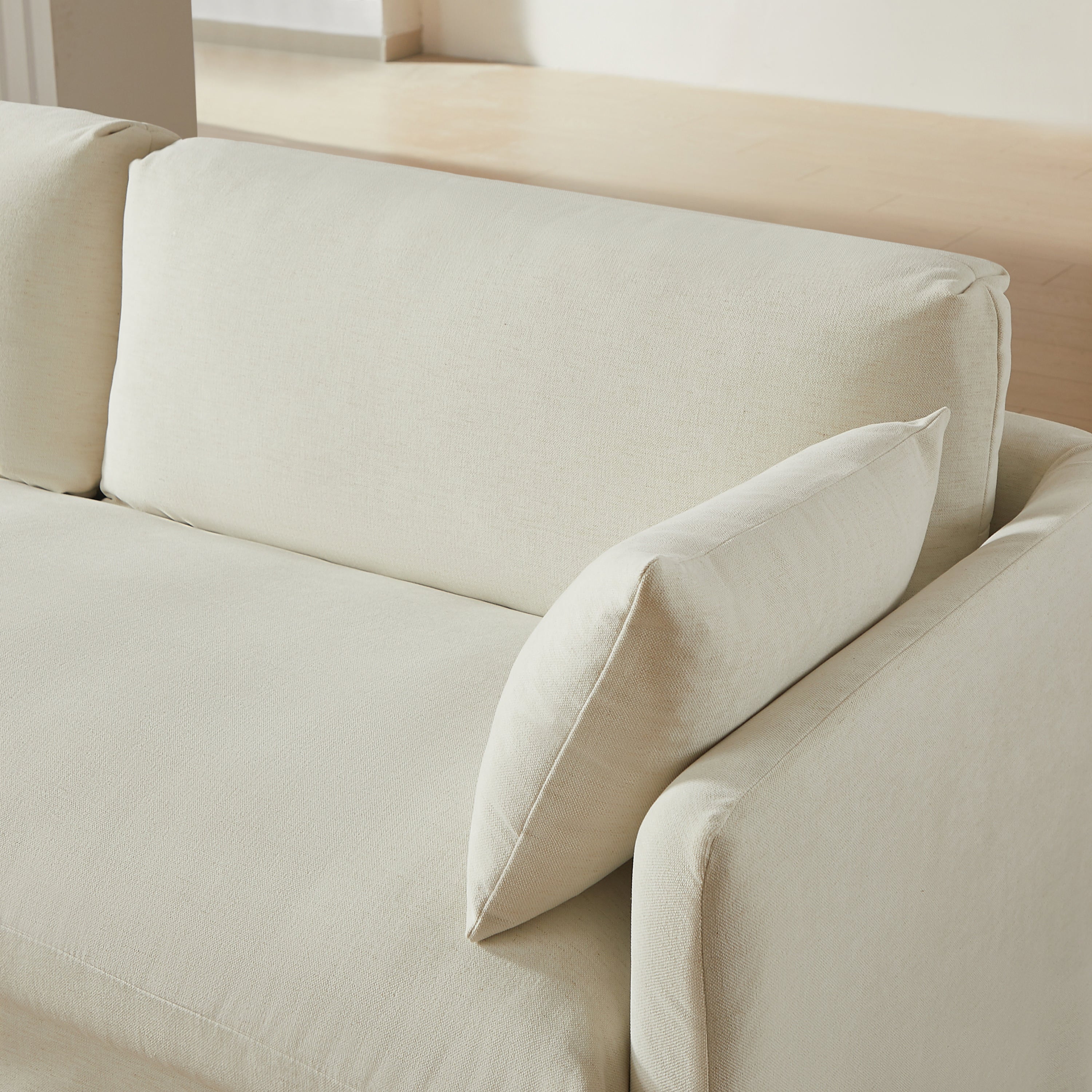 JATOBA Fabric Straight Sofa – Beige