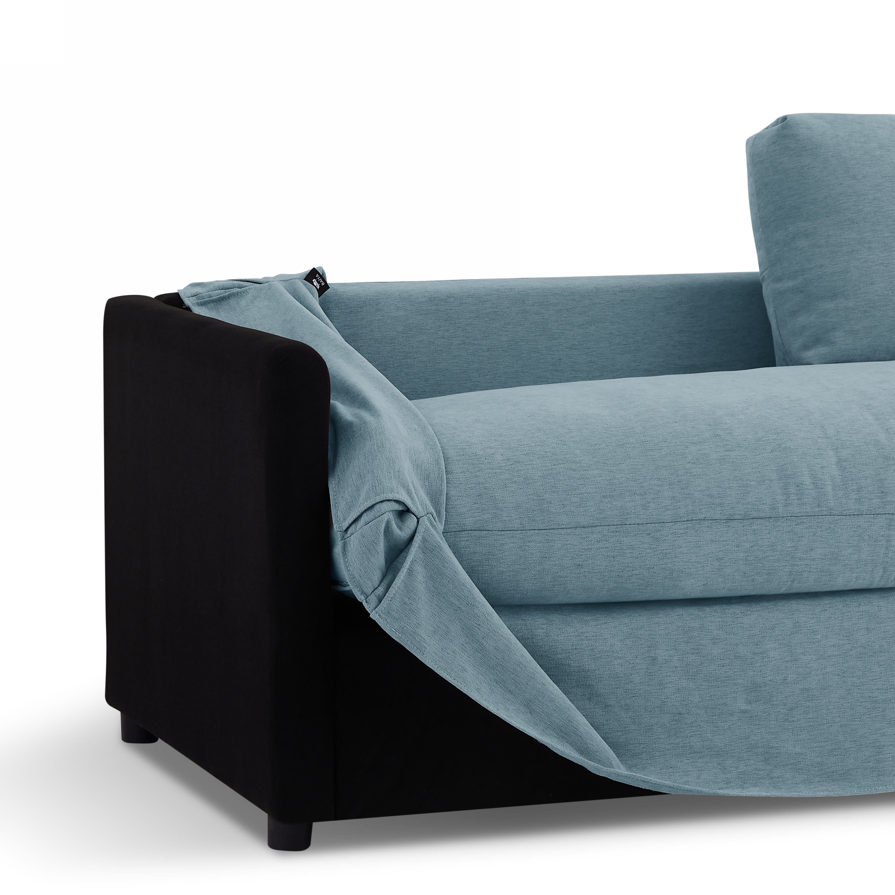 JATOBA Fabric Straight Sofa – Blue
