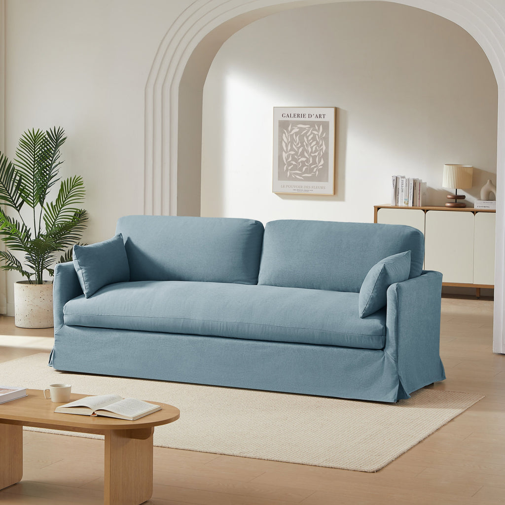 JATOBA Fabric Straight Sofa – Blue