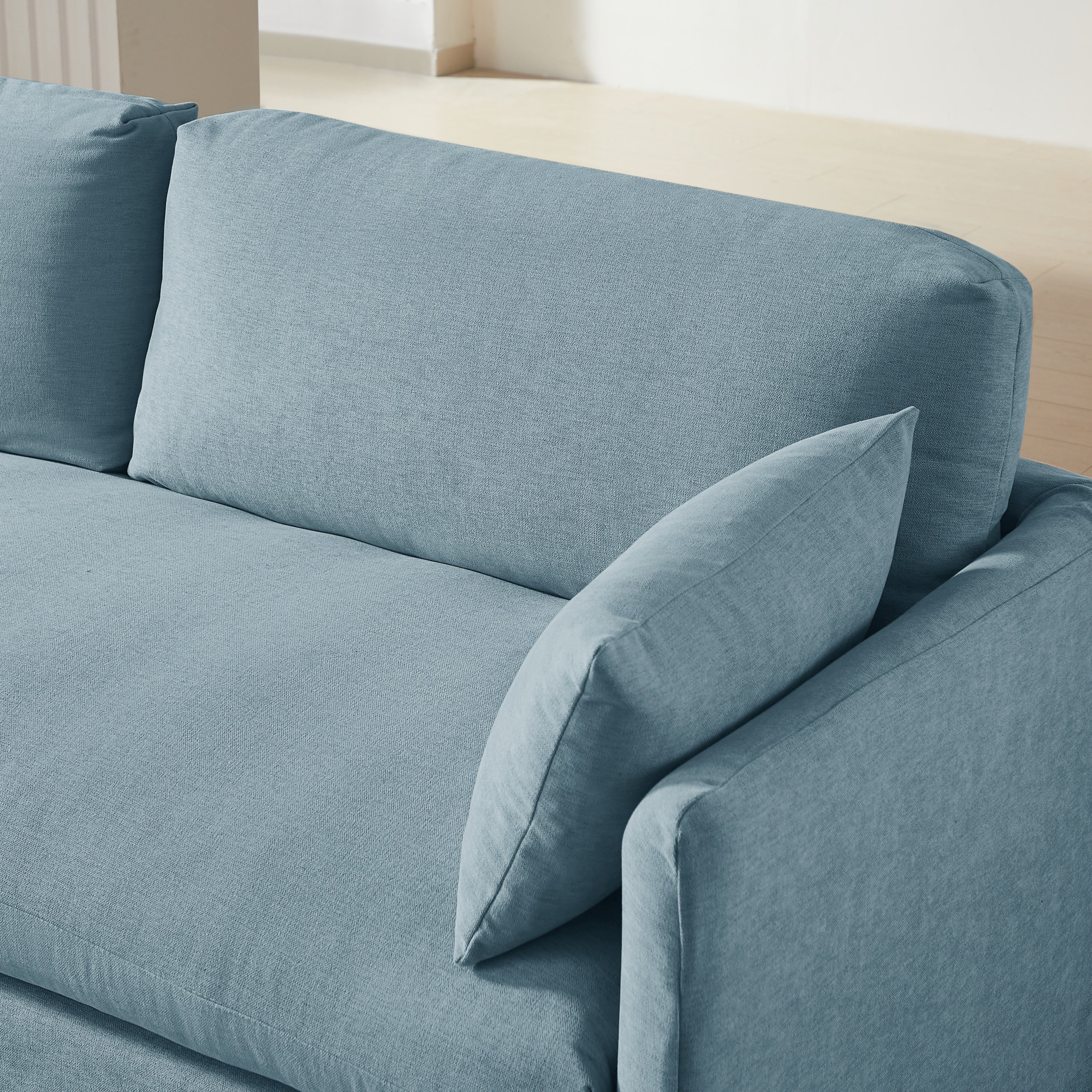 JATOBA Fabric Straight Sofa – Blue