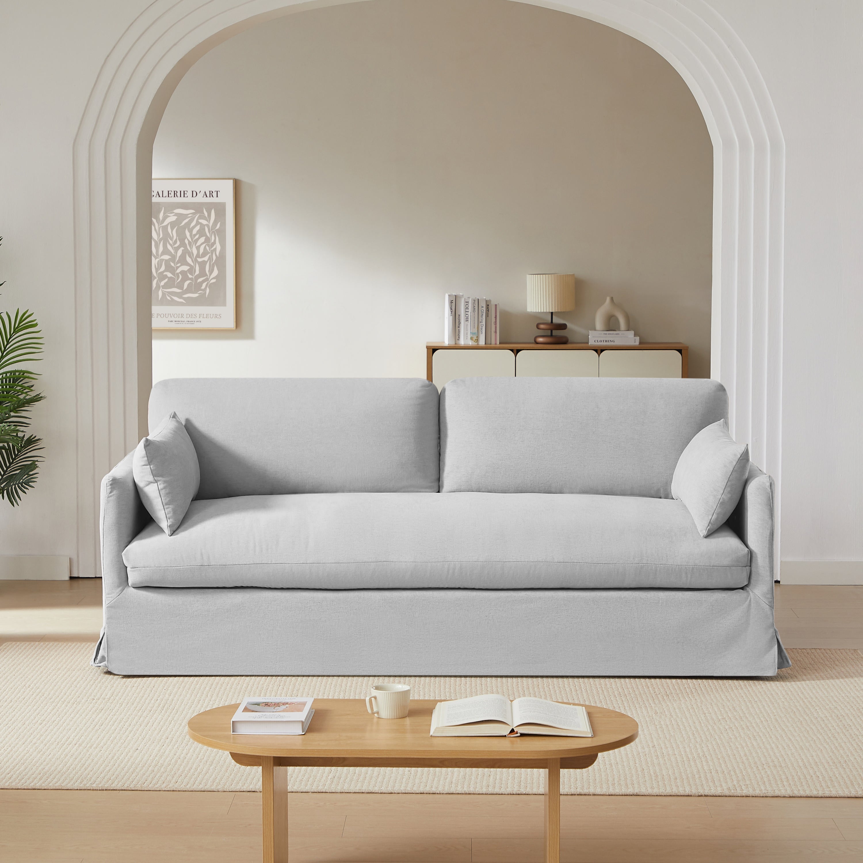 JATOBA Fabric Straight Sofa – Gray