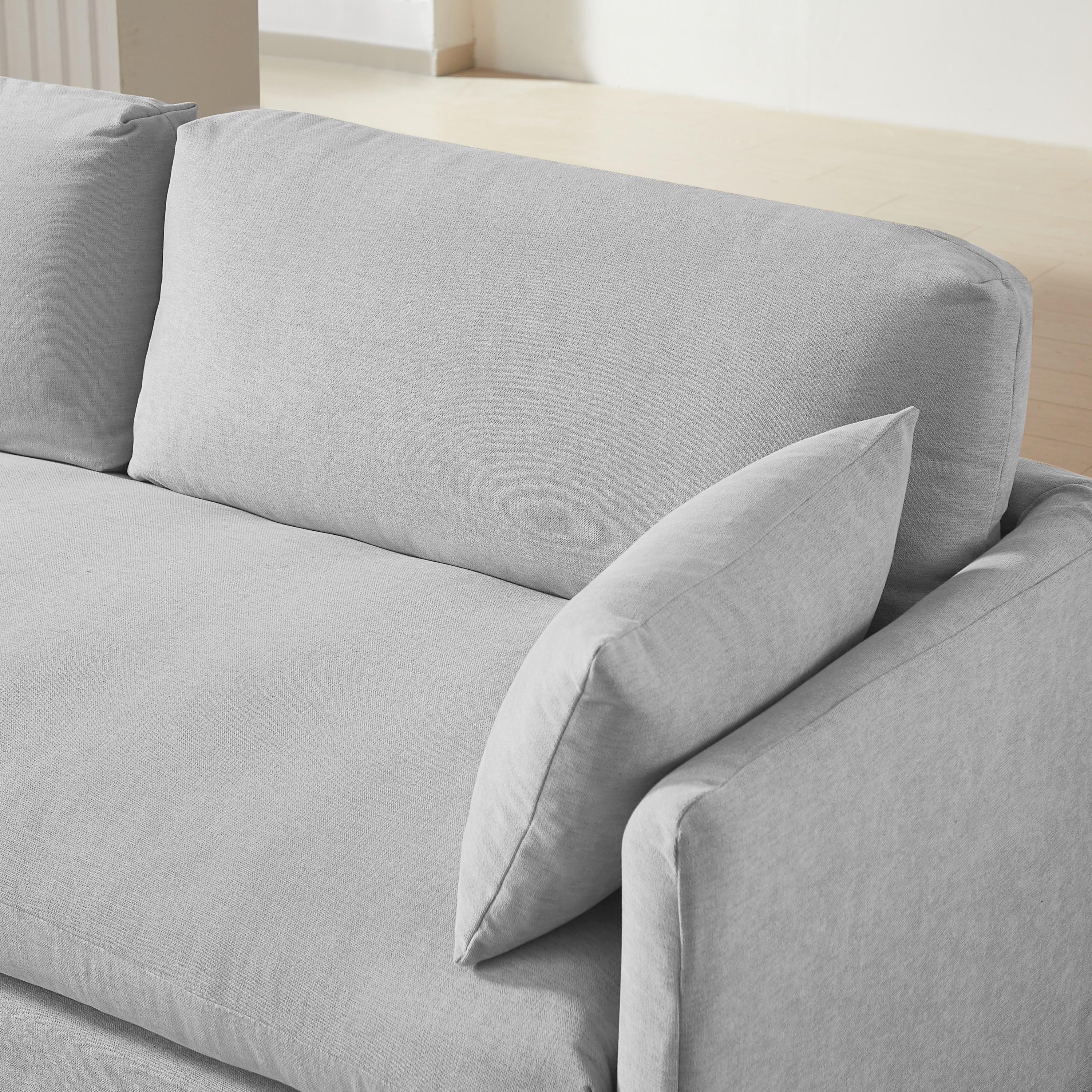 JATOBA Fabric Straight Sofa – Gray