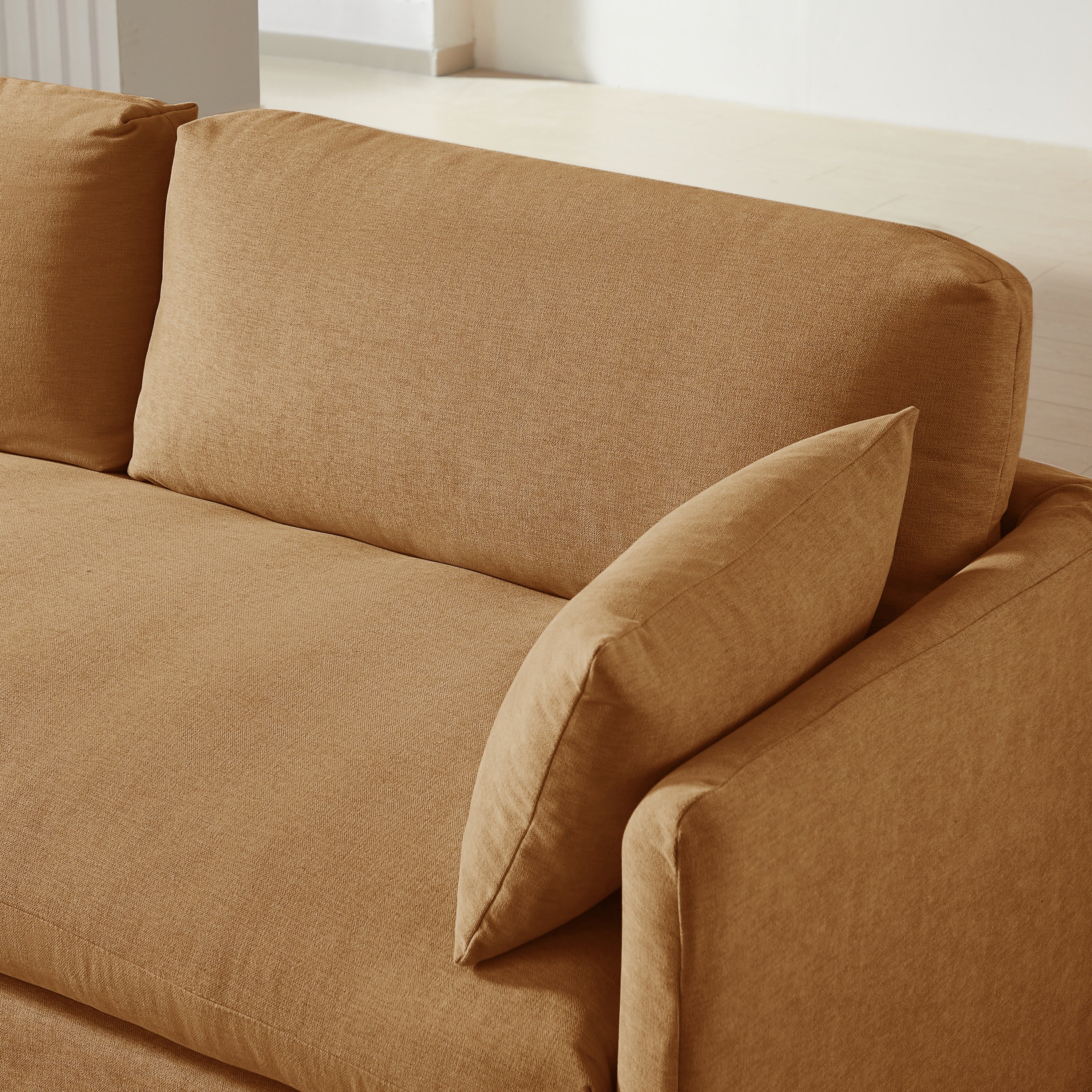 JATOBA Fabric Straight Sofa – Orange