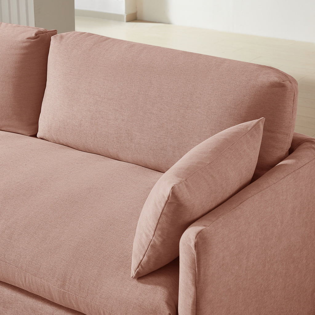 JATOBA Fabric Straight Sofa – Pink