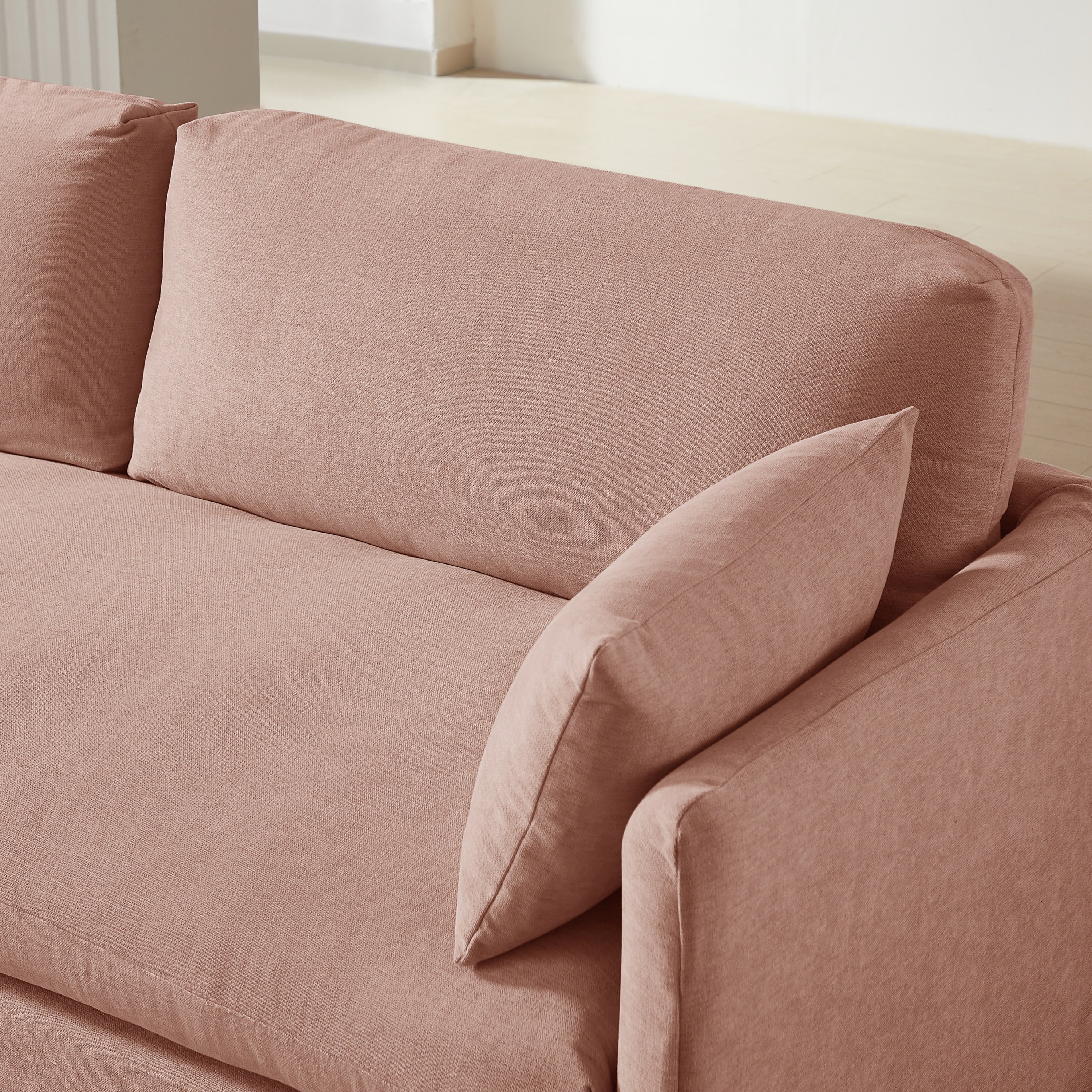 JATOBA Fabric Straight Sofa – Pink