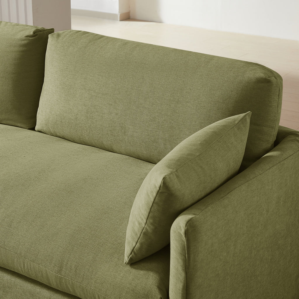 JATOBA Fabric Straight Sofa – Green