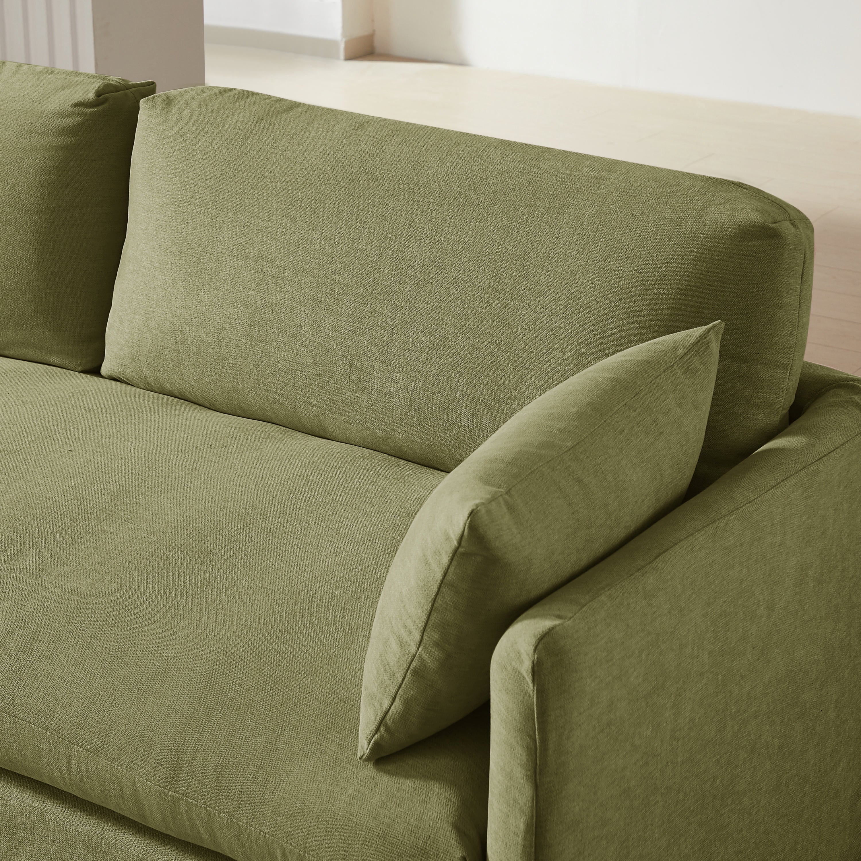 JATOBA Fabric Straight Sofa – Green