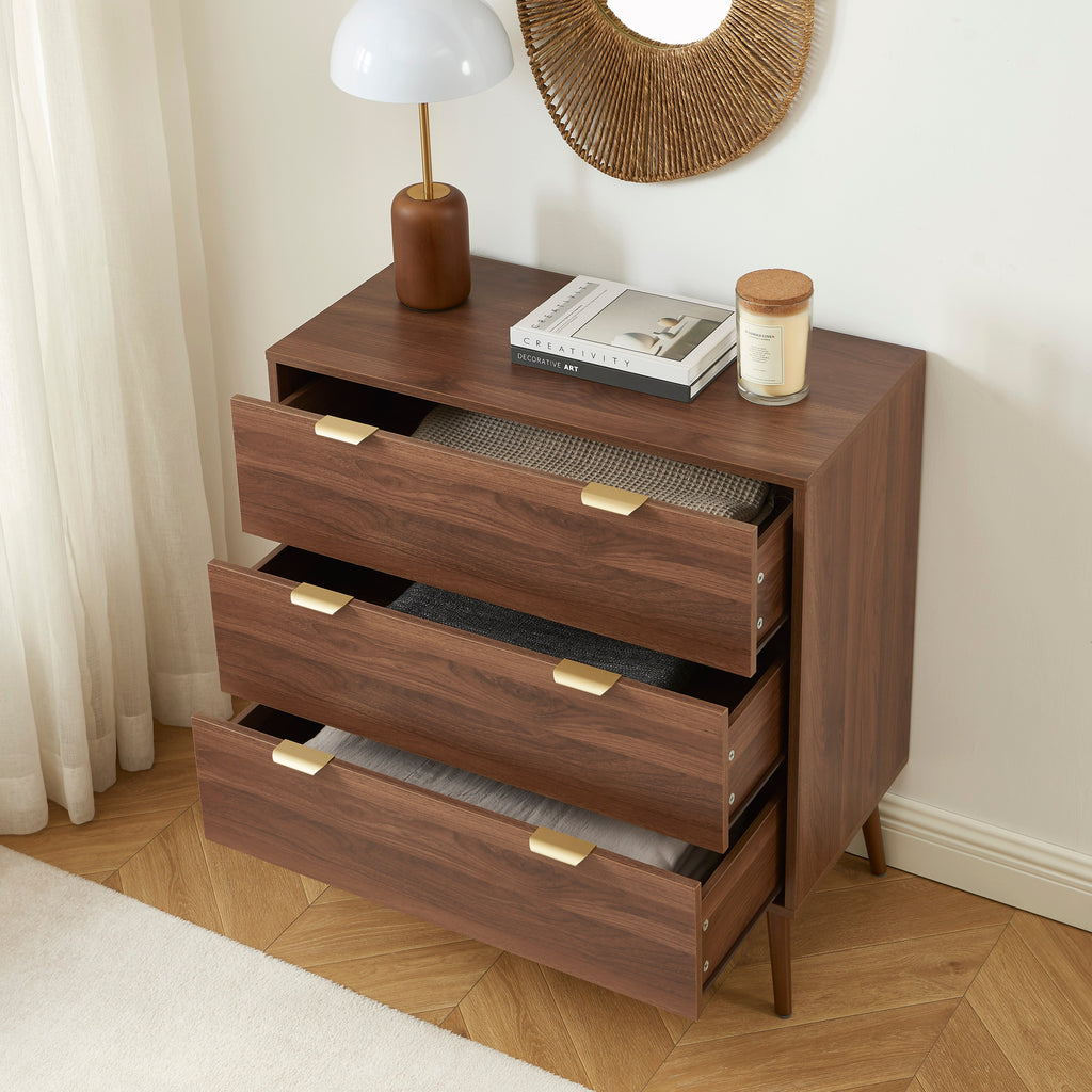 JEANNE Chest of Drawers with Storage – Walnut