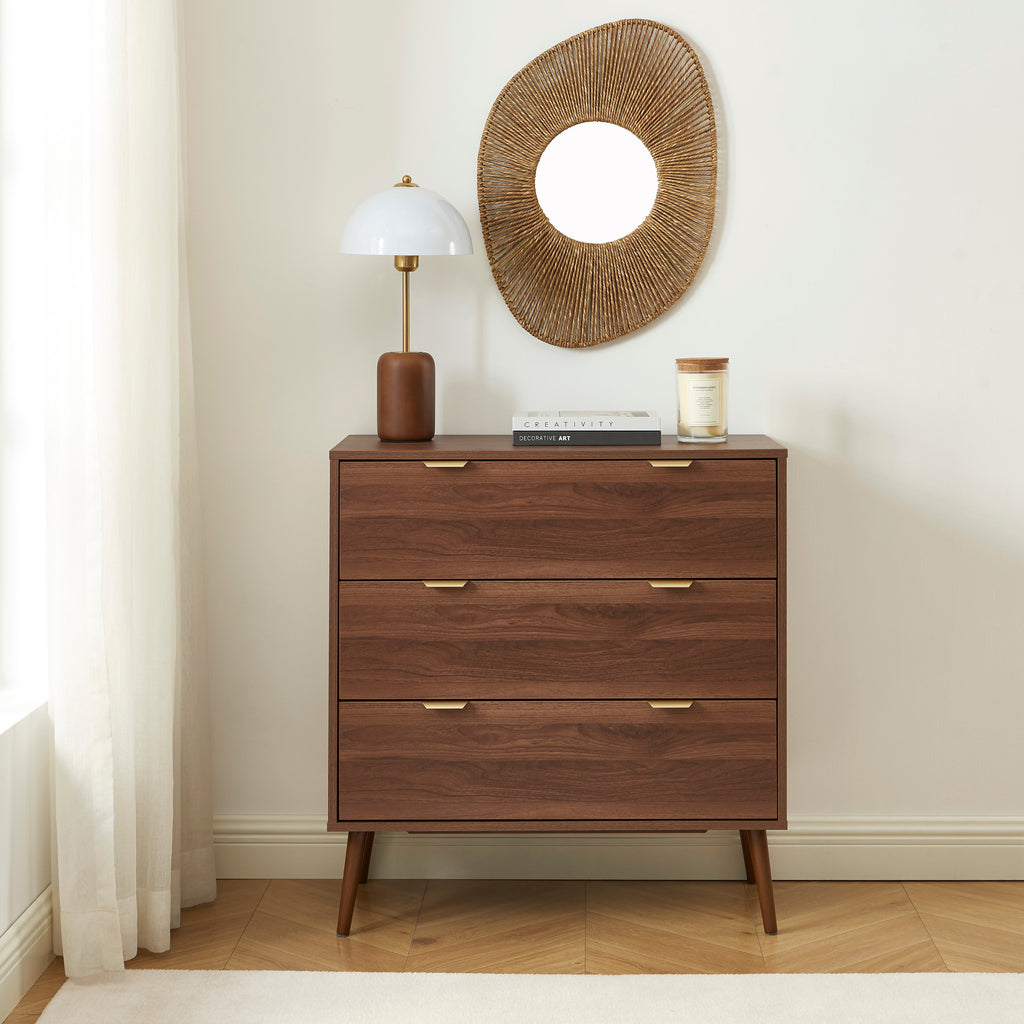 JEANNE Chest of Drawers with Storage – Walnut