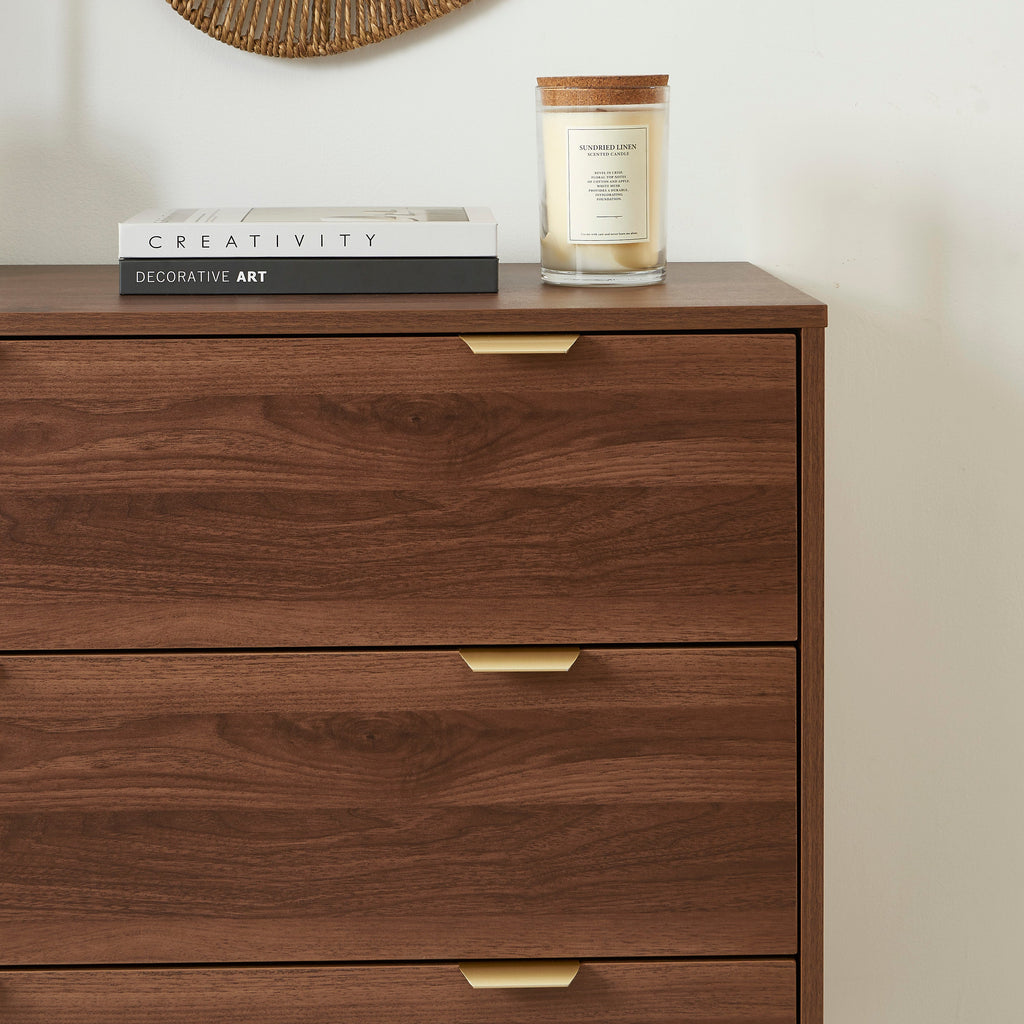 JEANNE Chest of Drawers with Storage – Walnut