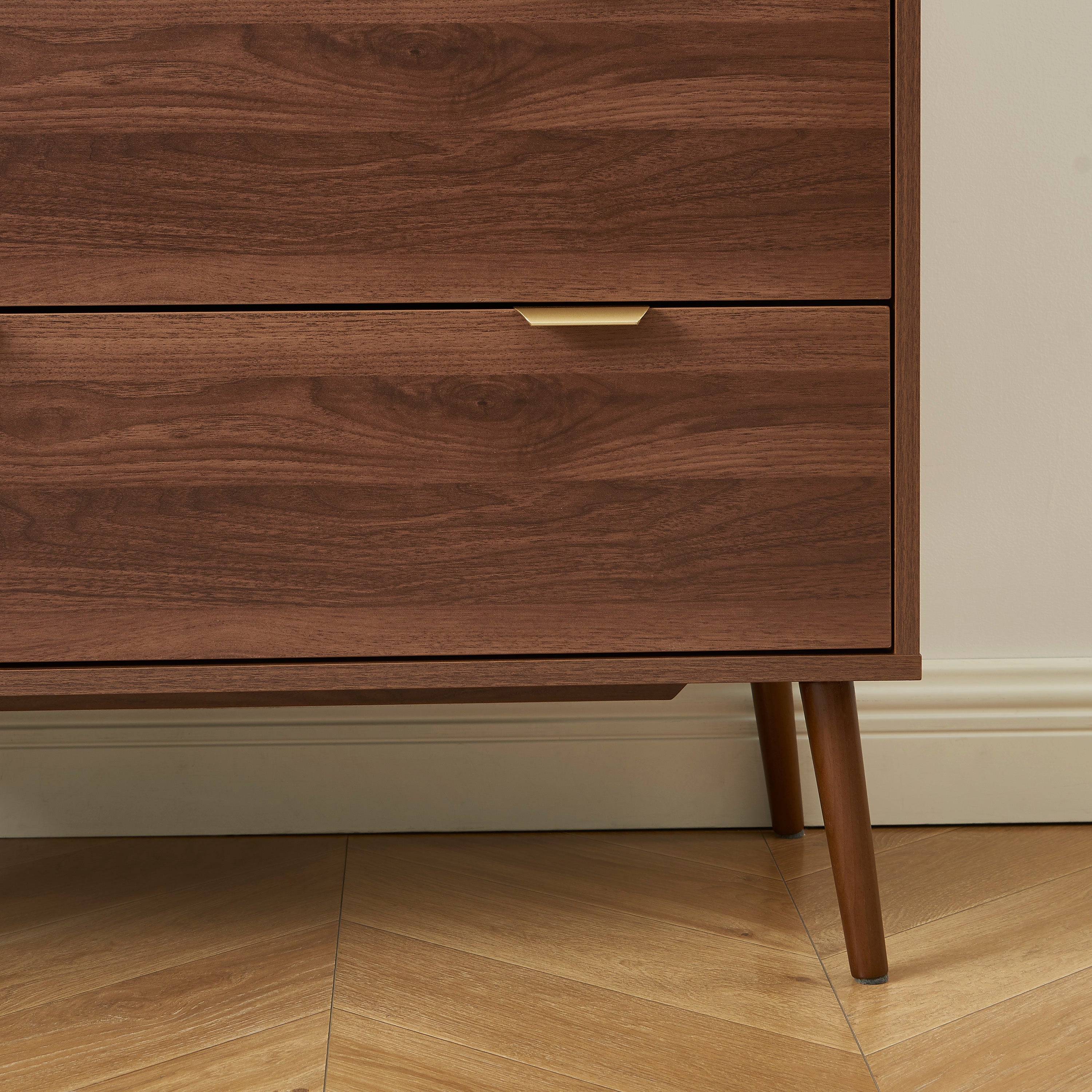 JEANNE Chest of Drawers with Storage – Walnut