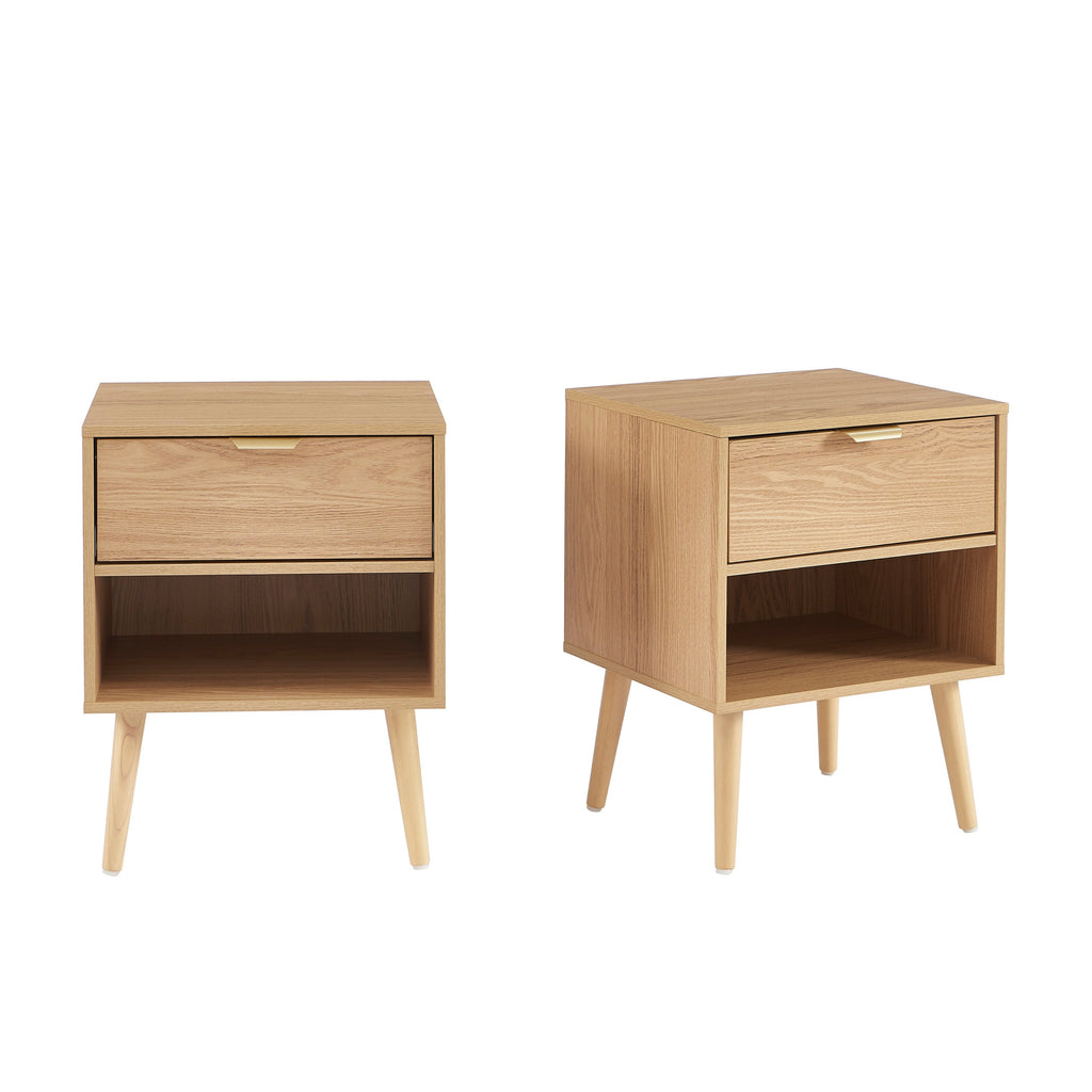 JEANNE Set of 2 Nightstands with Drawer