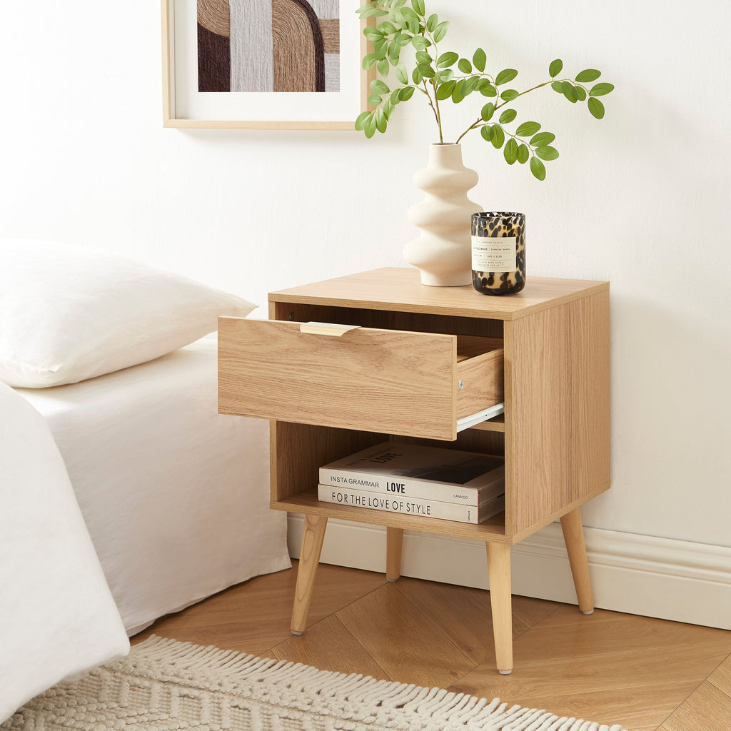 JEANNE Set of 2 Nightstands with Drawer