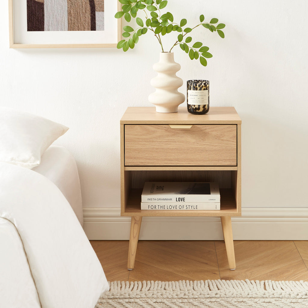 JEANNE Set of 2 Nightstands with Drawer