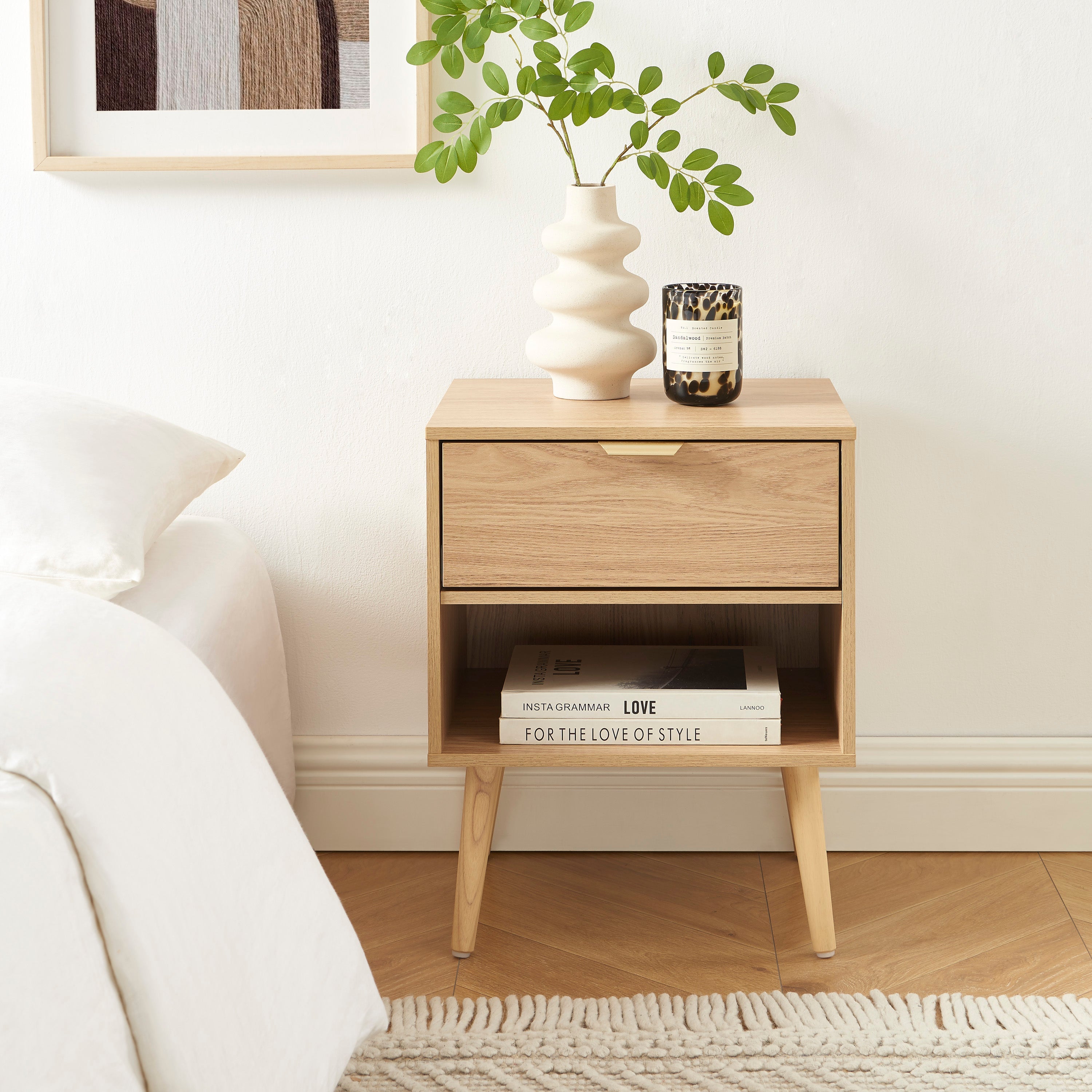 JEANNE Set of 2 Nightstands with Drawer