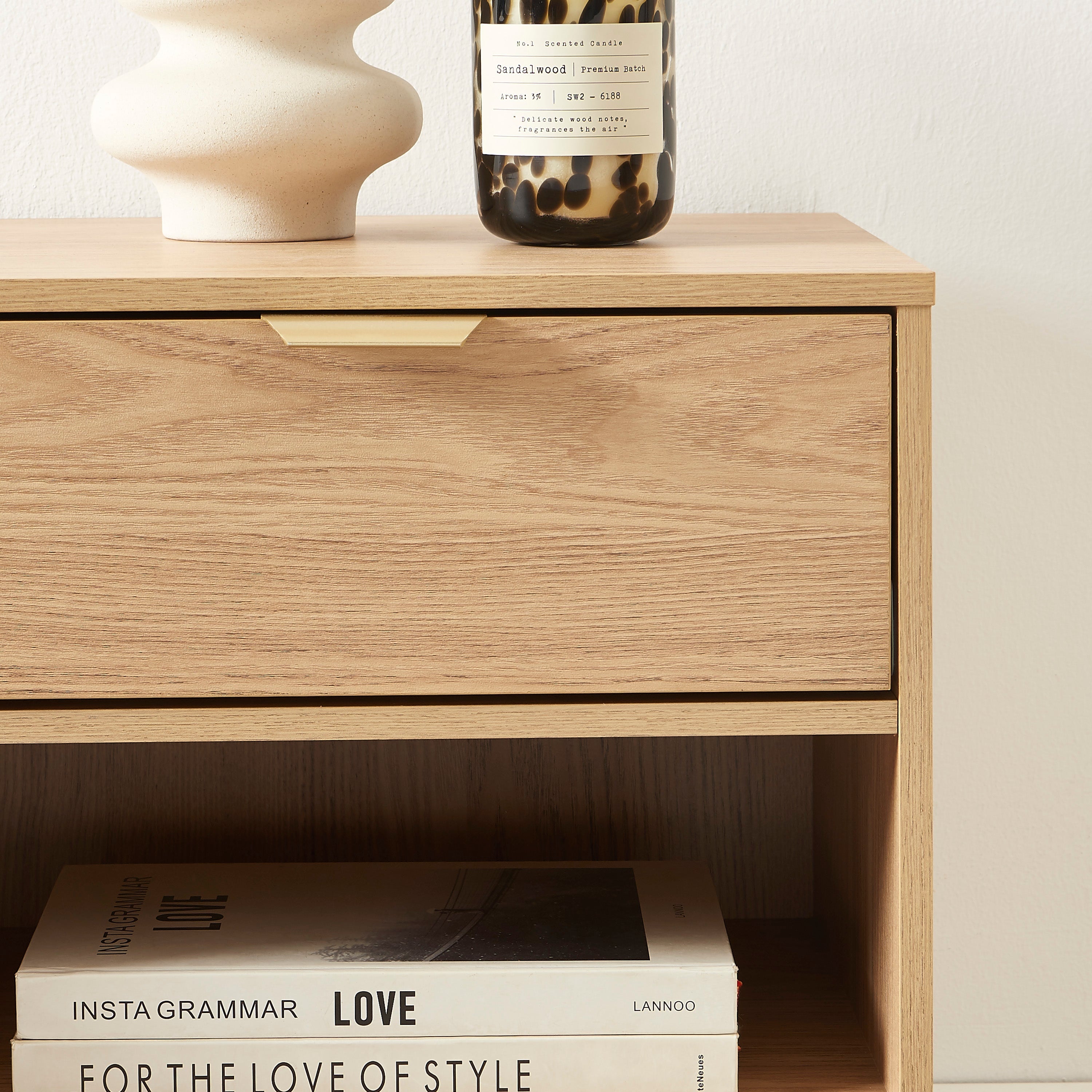 JEANNE Set of 2 Nightstands with Drawer
