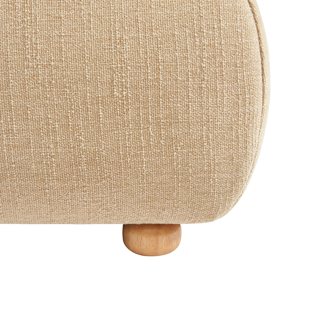 JELLY Upholstered Storage Bed with Slatted Base – Beige