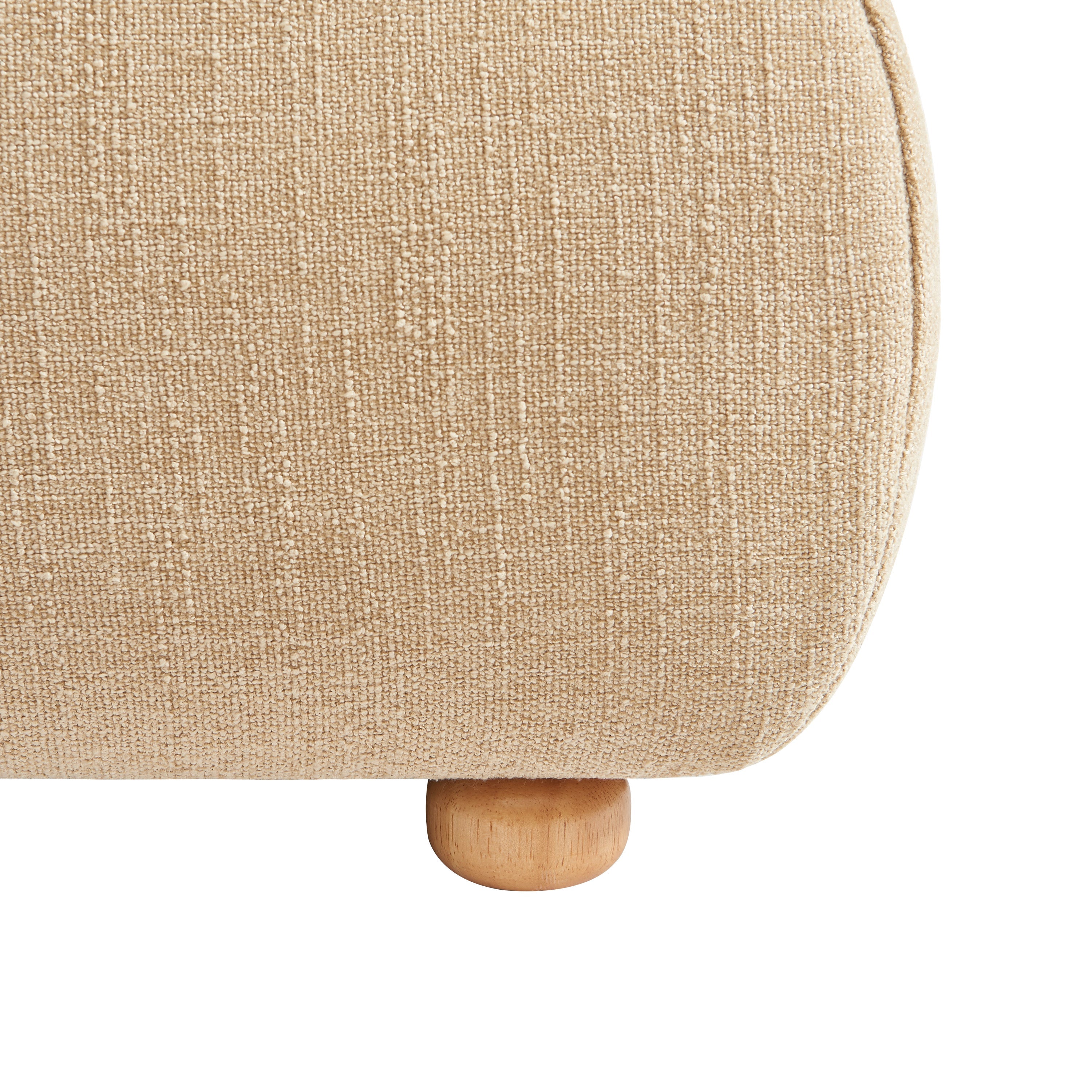 JELLY Upholstered Storage Bed with Slatted Base – Beige