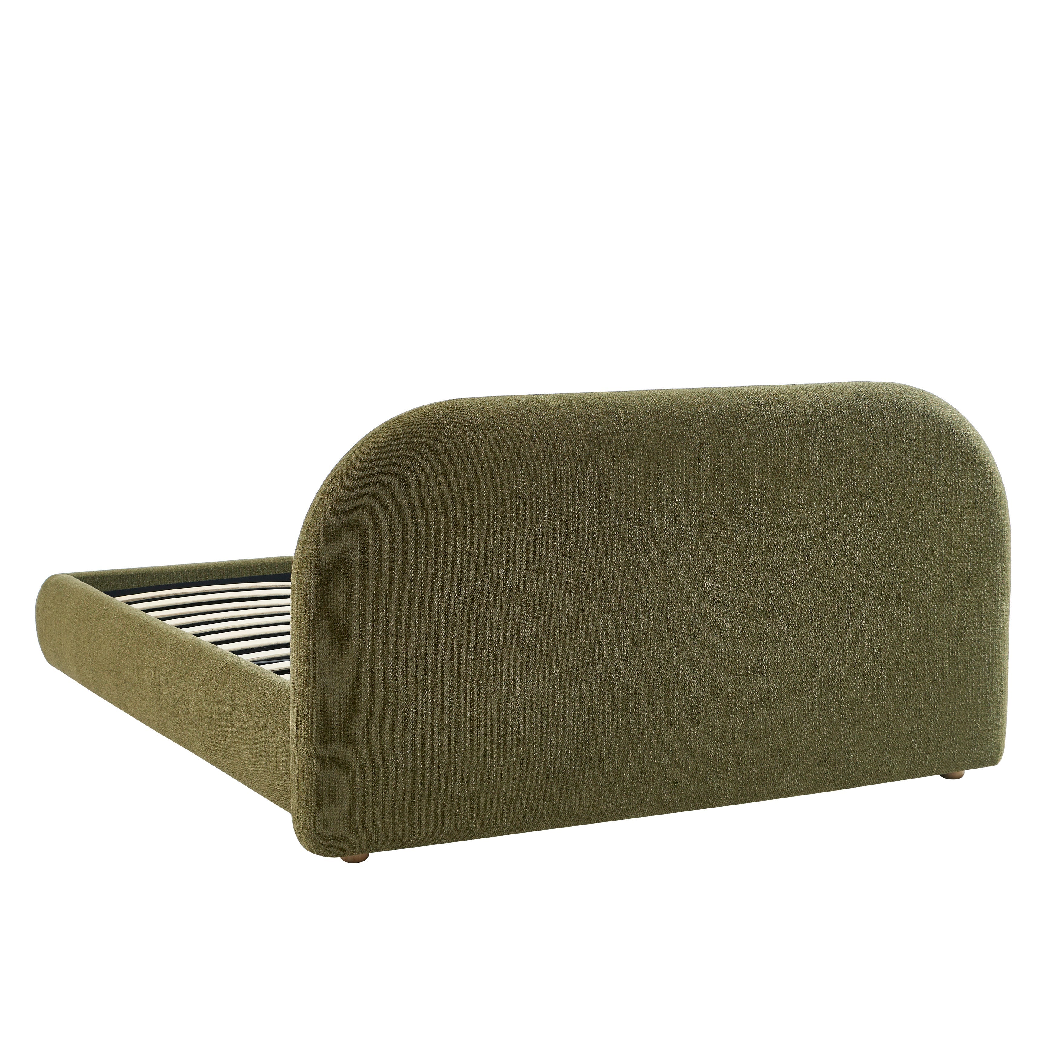 JELLY Upholstered Storage Bed with Slatted Base – Green