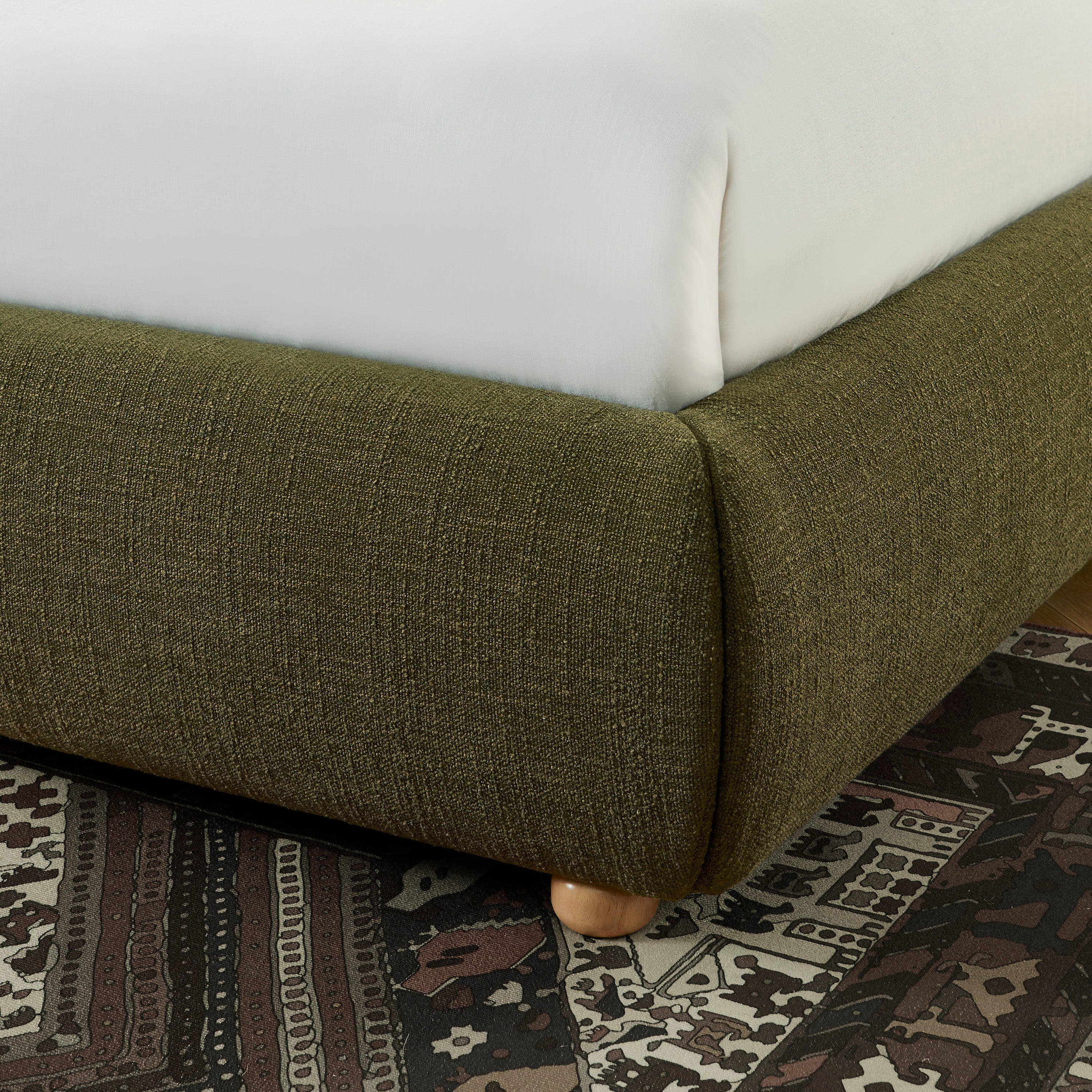 JELLY Upholstered Storage Bed with Slatted Base – Green