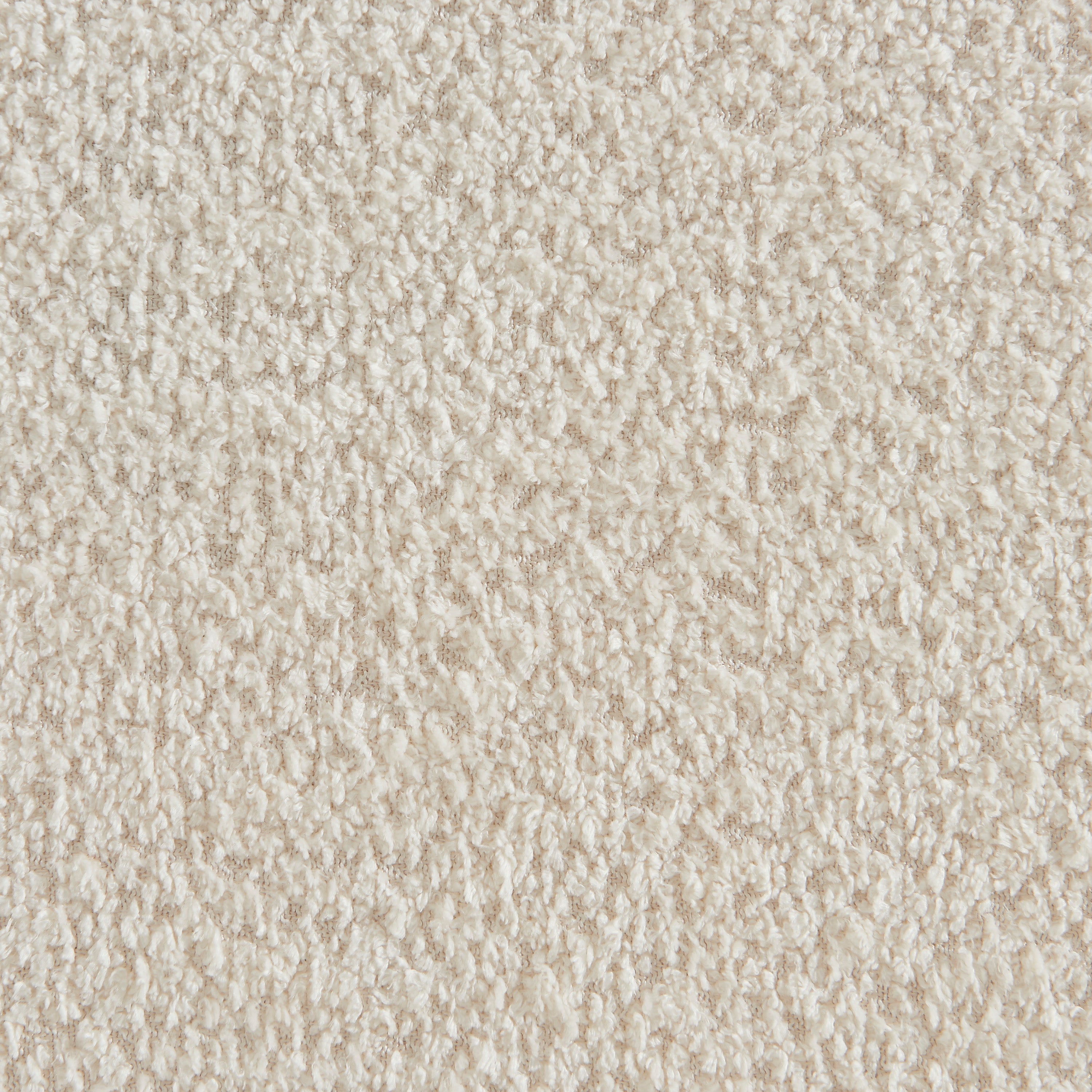 JOE Fixed 3-Seater Sofa – White Bouclé Fabric Living Room Furniture