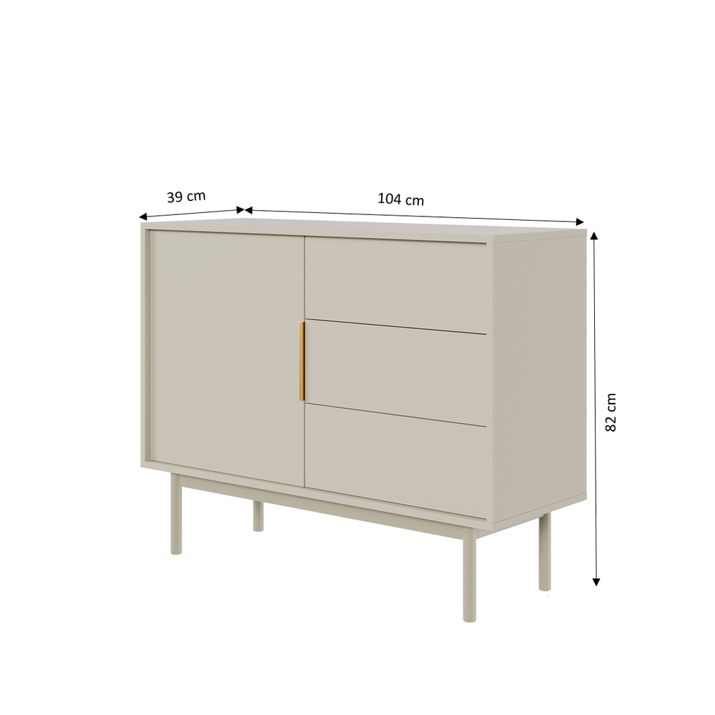 JONA Highboard with 3 drawers