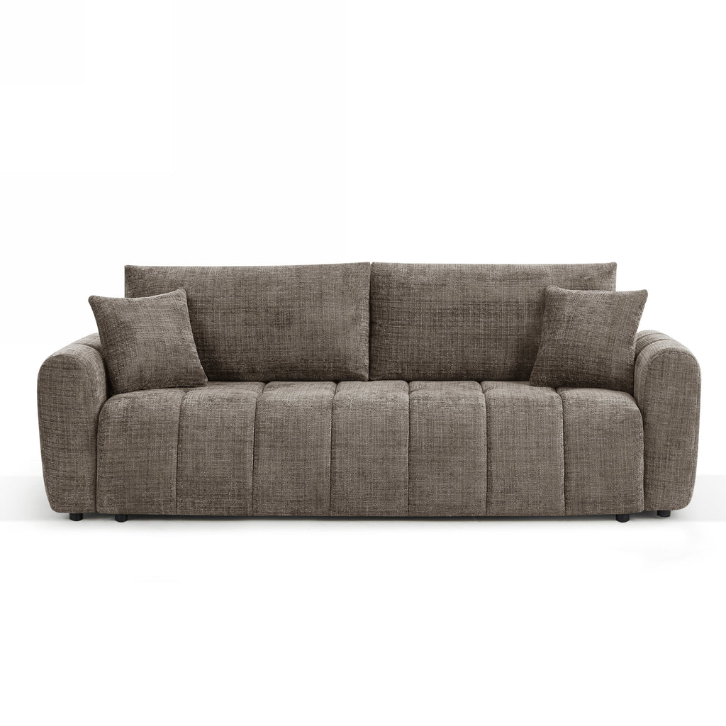 JONEA Convertible Sleeper Sofa – Textured Fabric 3-Seater Living Room Furniture