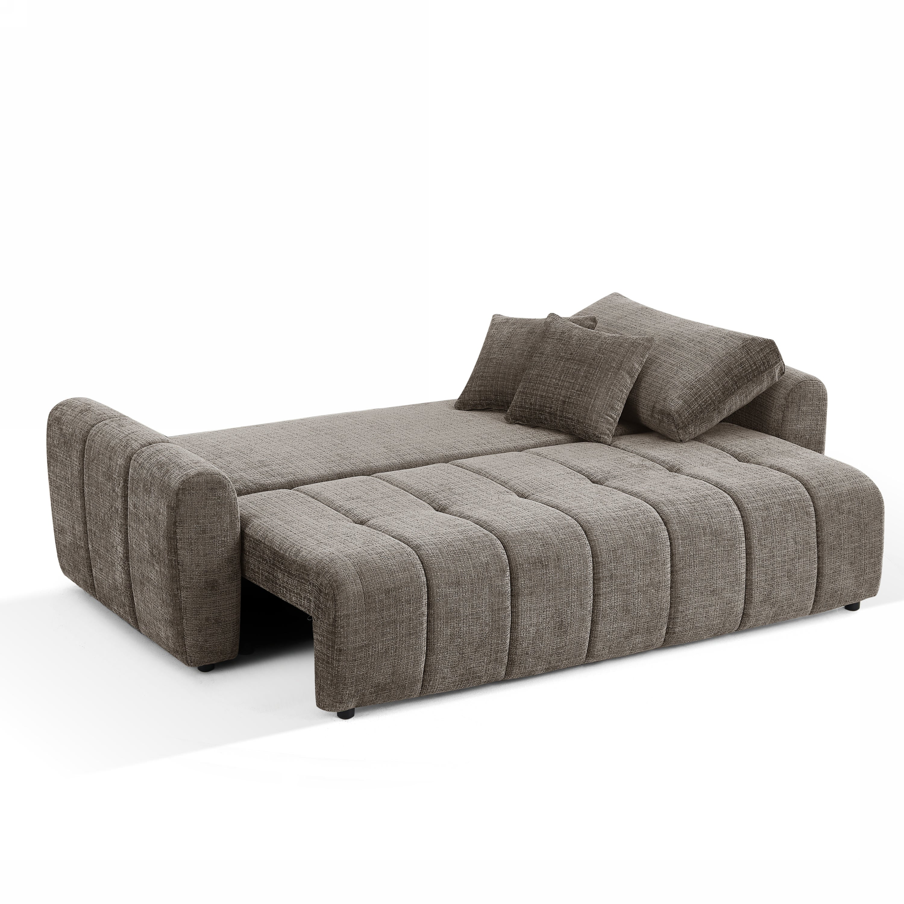 JONEA Convertible Sleeper Sofa – Textured Fabric 3-Seater Living Room Furniture