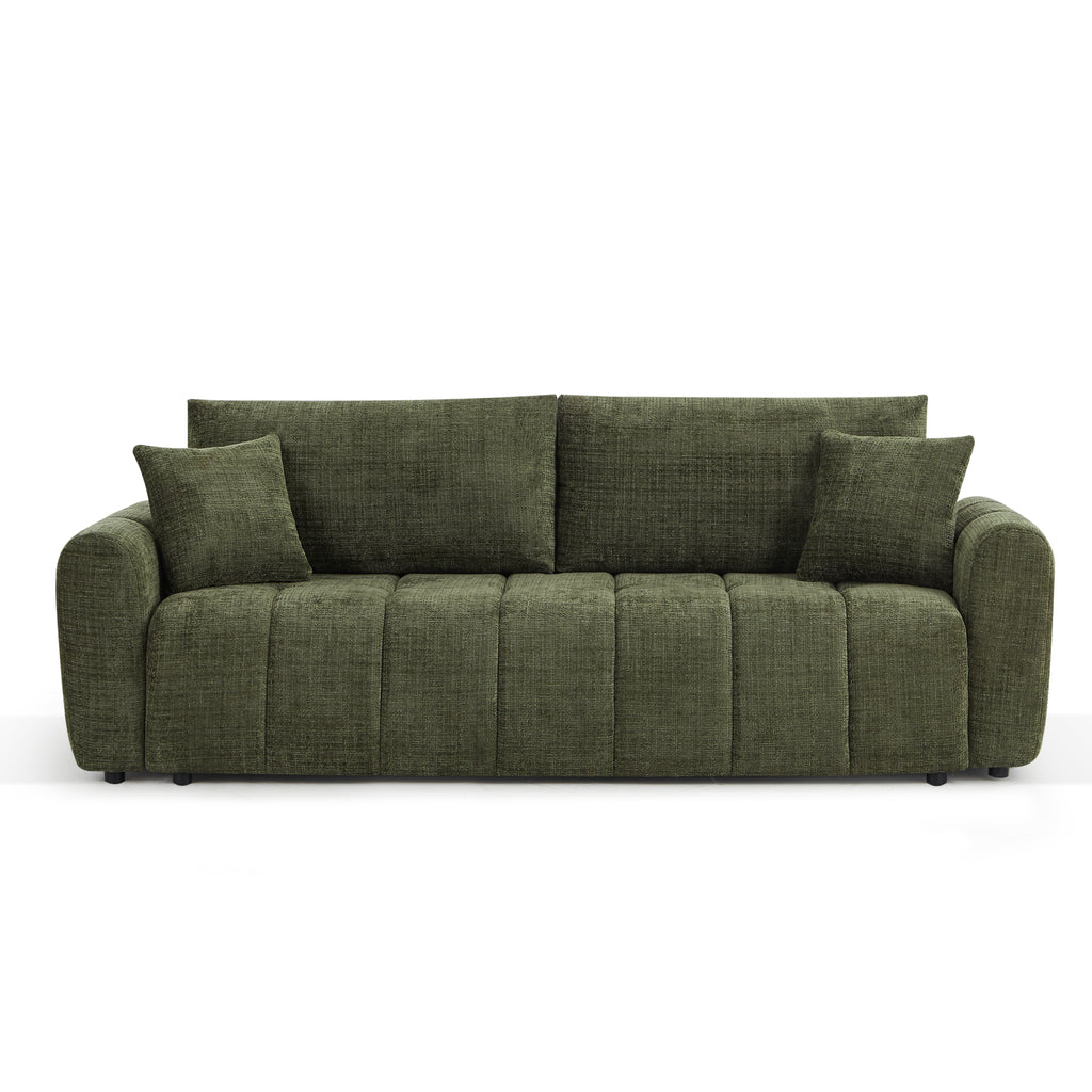 JONEA Convertible Sleeper Sofa – Textured Fabric 3-Seater Living Room Furniture