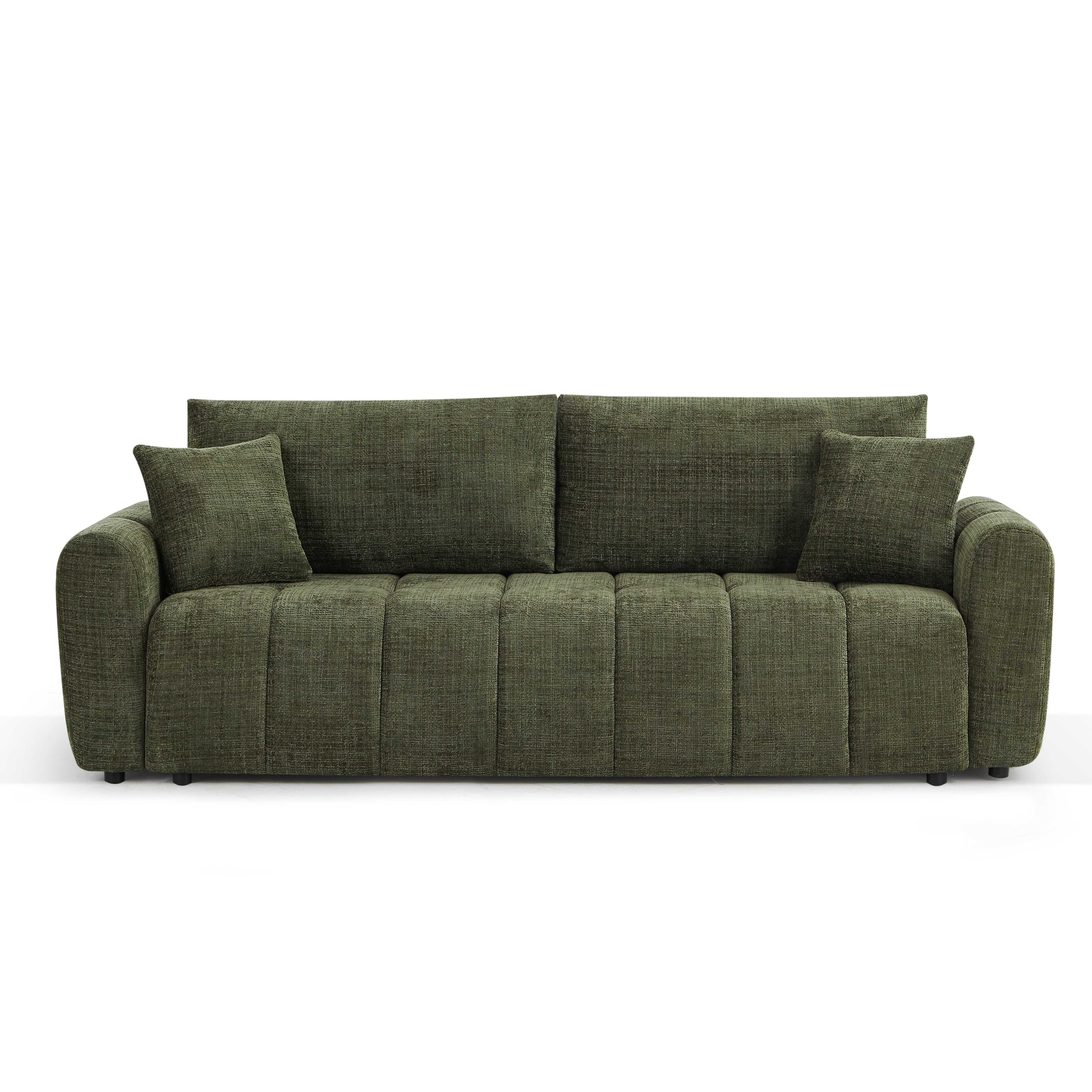 JONEA Convertible Sleeper Sofa – Textured Fabric 3-Seater Living Room Furniture