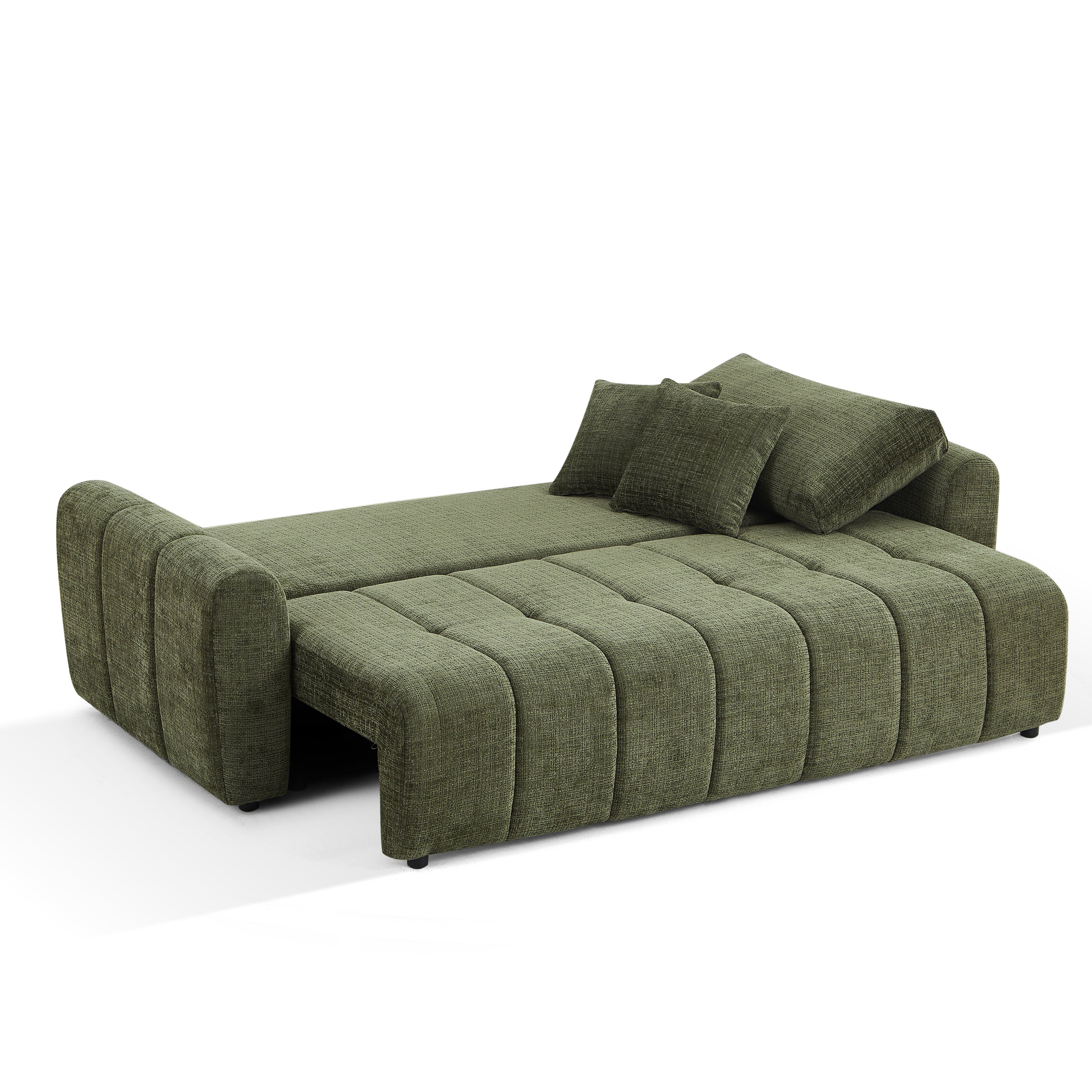 JONEA Convertible Sleeper Sofa – Textured Fabric 3-Seater Living Room Furniture