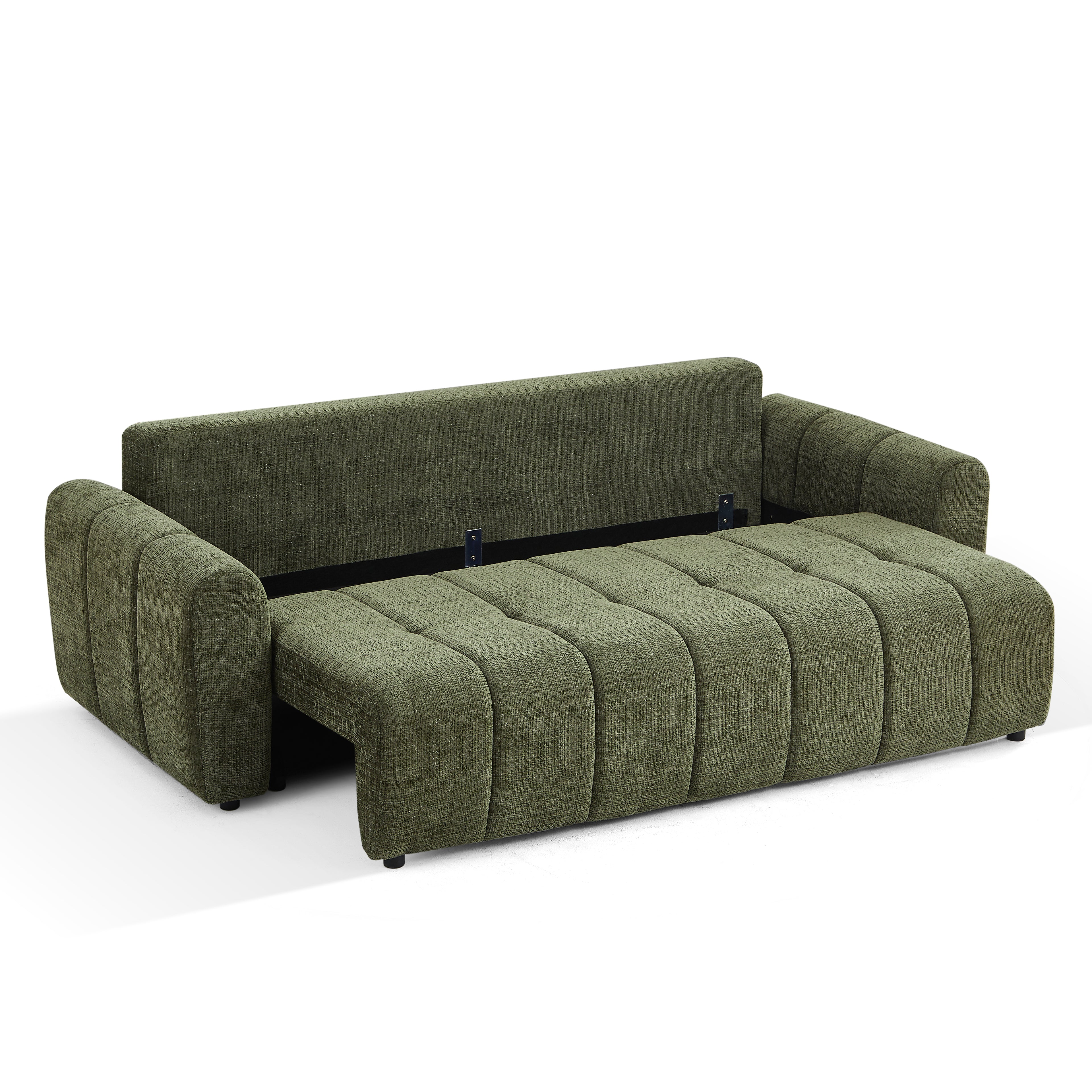 JONEA Convertible Sleeper Sofa – Textured Fabric 3-Seater Living Room Furniture