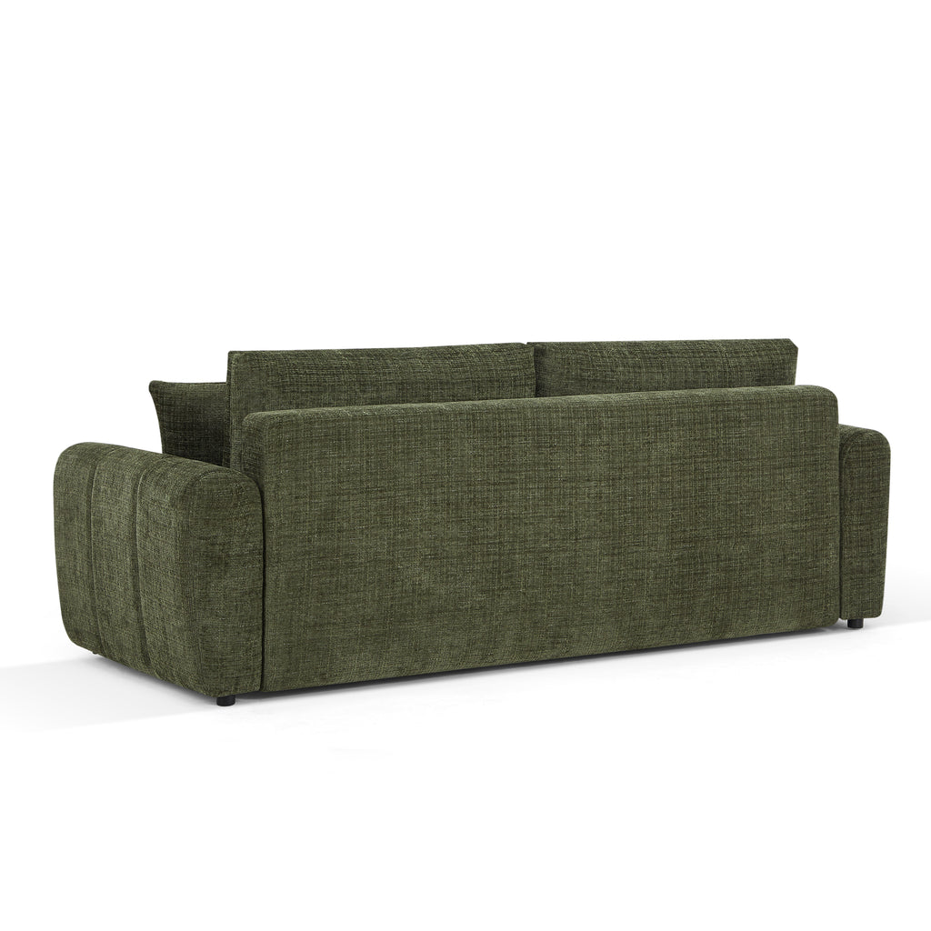 JONEA Convertible Sleeper Sofa – Textured Fabric 3-Seater Living Room Furniture