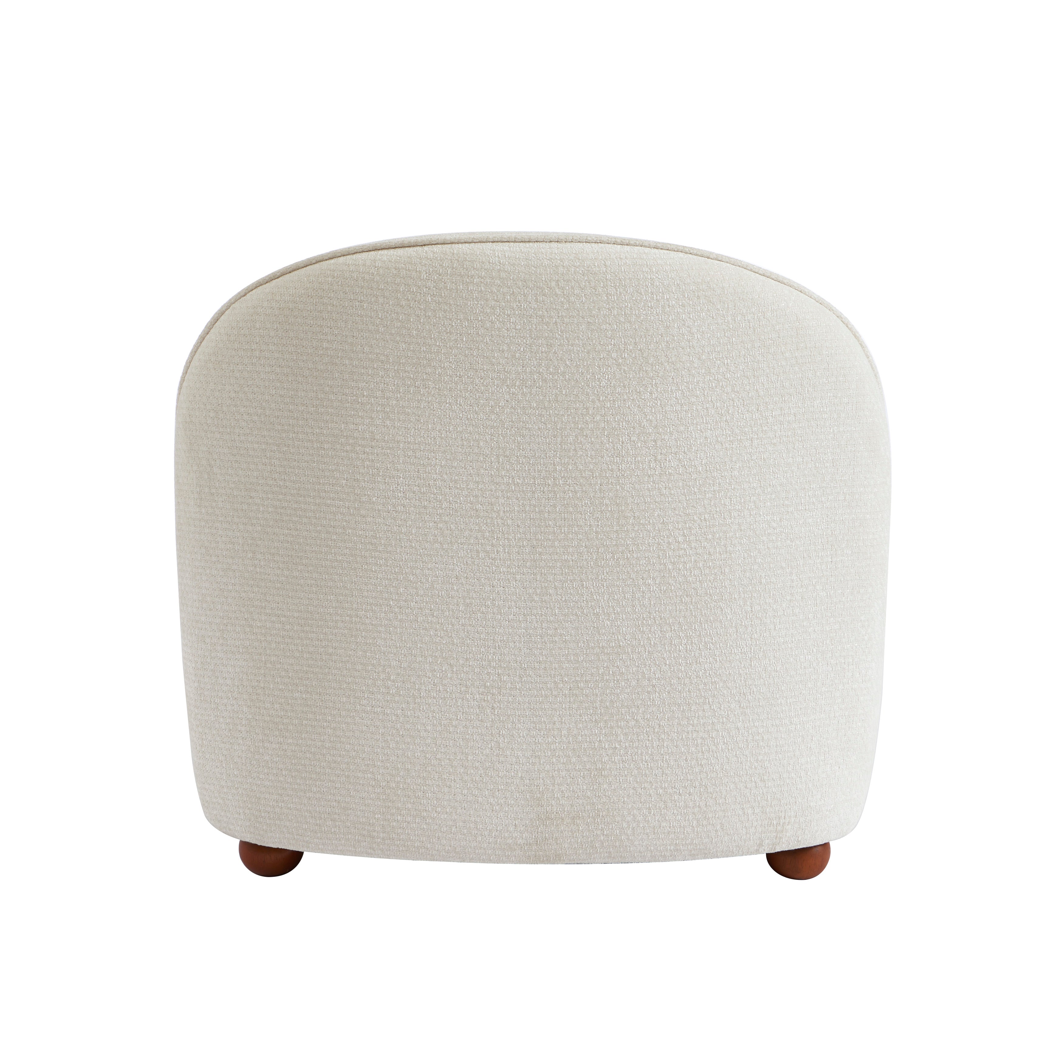 JUDY 30" Chenille Fabric Accent Chair - Off White