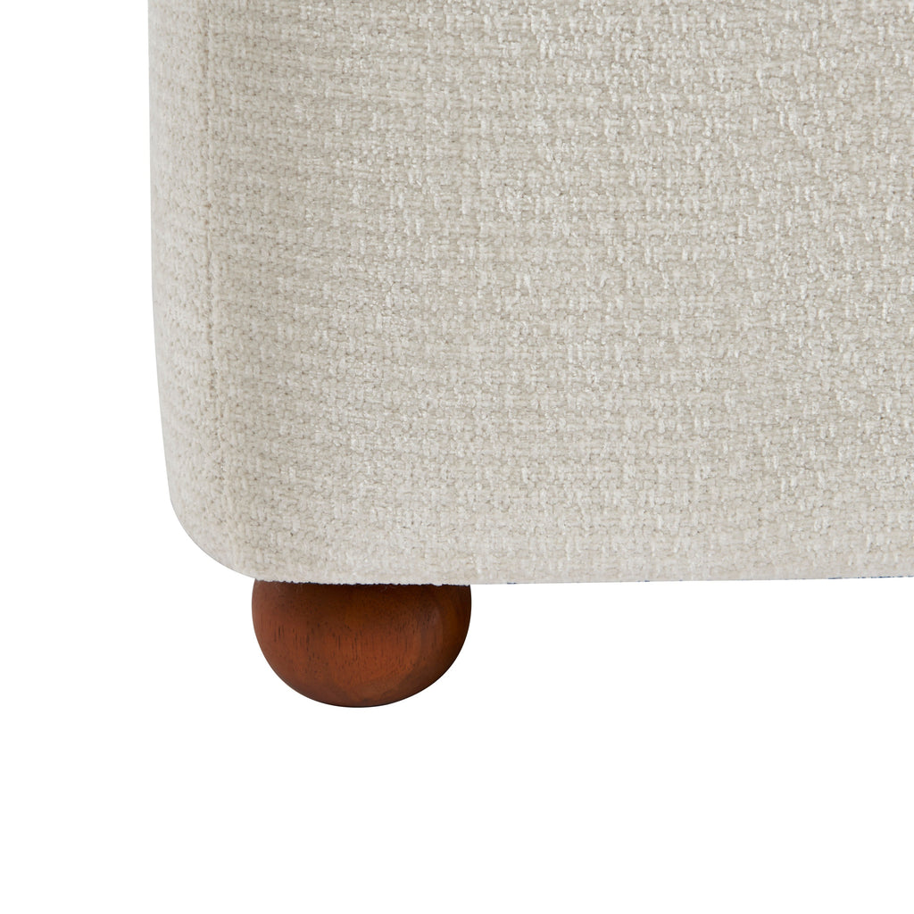 JUDY 30" Chenille Fabric Accent Chair - Off White