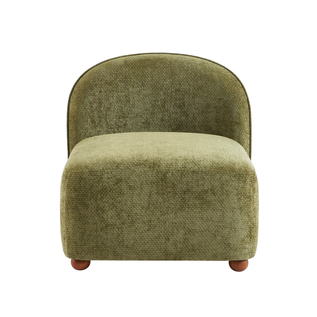 JUDY 30" Chenille Fabric Accent Chair - Green