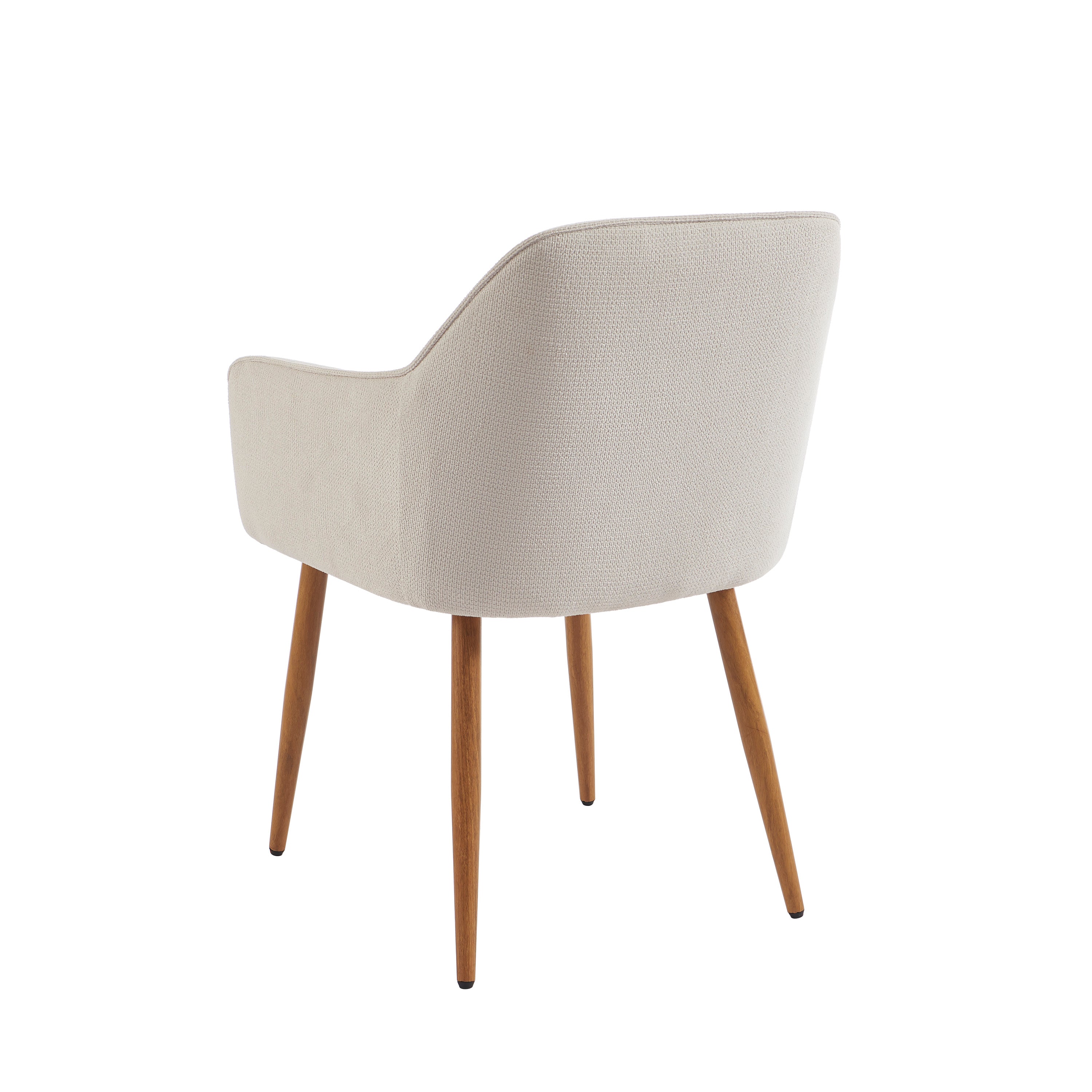KALLI Set of 2 Upholstered Accent Armchairs – White