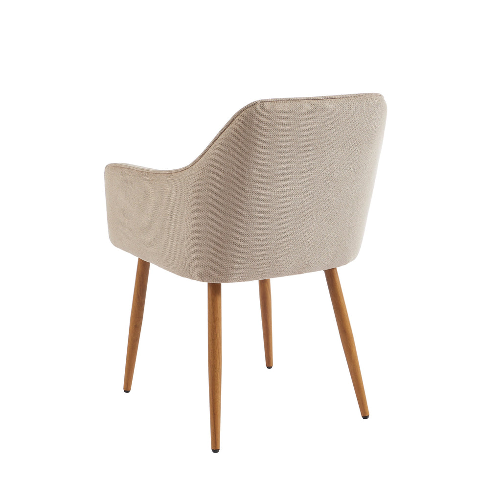 KALLI Set of 2 Upholstered Accent Armchairs – Greige
