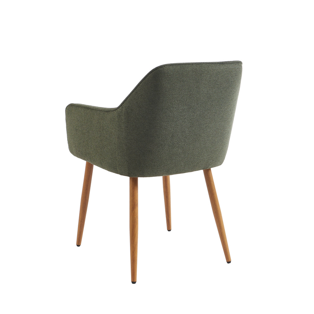 KALLI Set of 2 Upholstered Accent Armchairs – Green