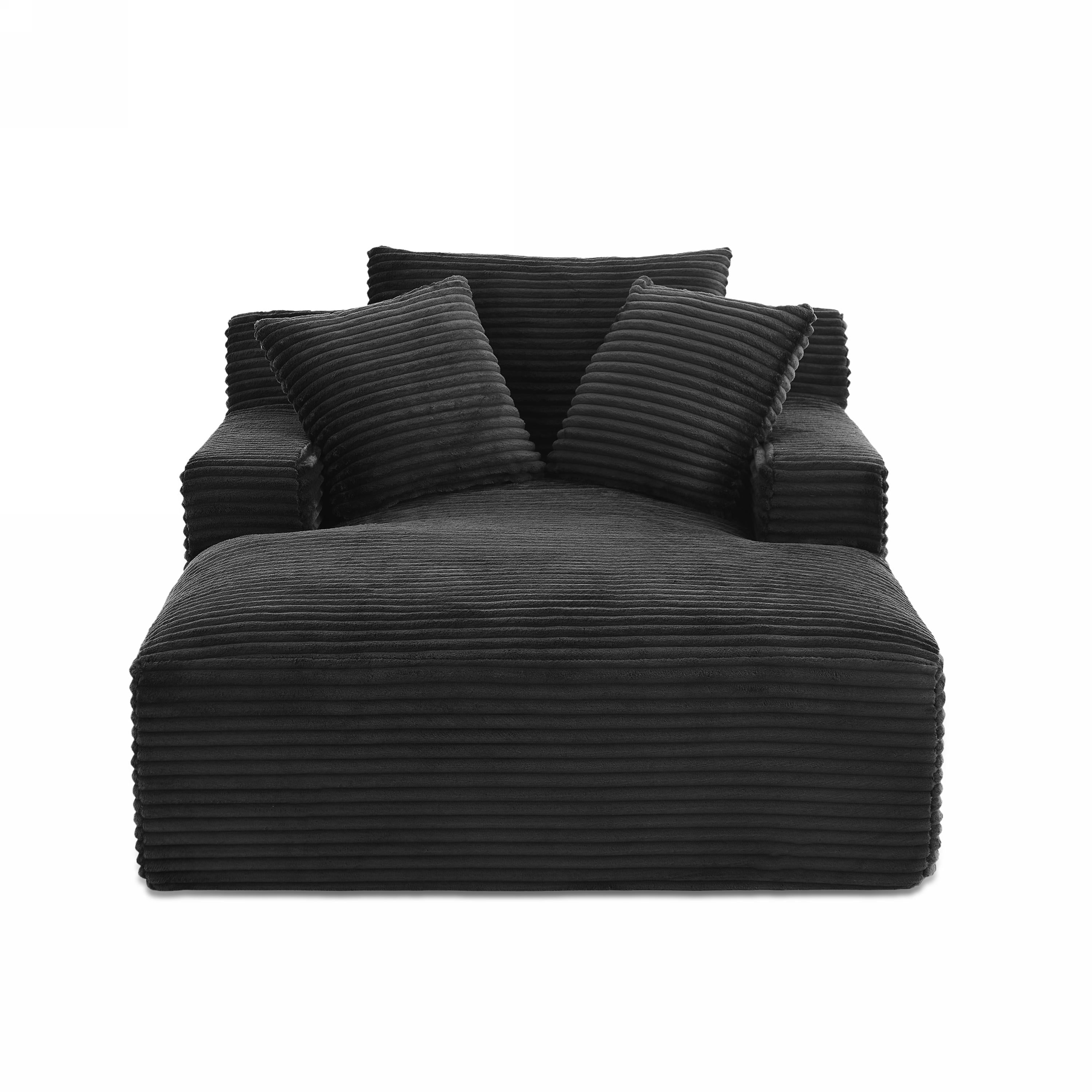 KENEDY Deep Compact Armchair – Corduroy Velvet Accent Chair For Modern Living Spaces